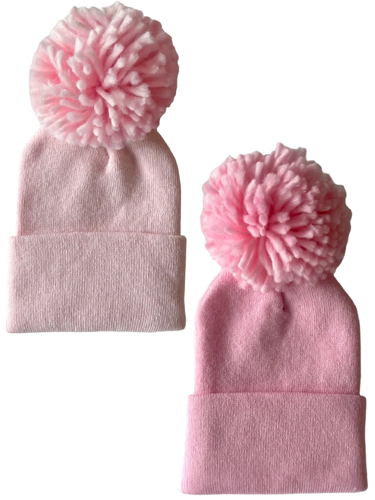 2-Pack Baby's First Hat®, Pink/Petal Pink Pom
