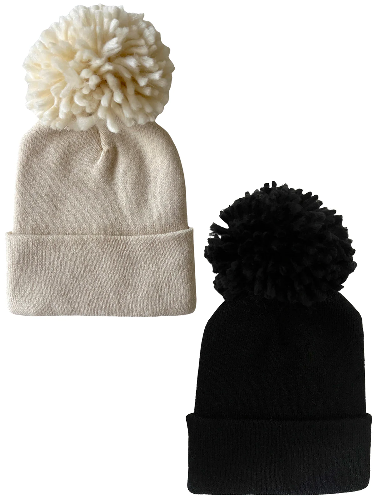 2-Pack Baby's First Hat®, Sand/Black Pom