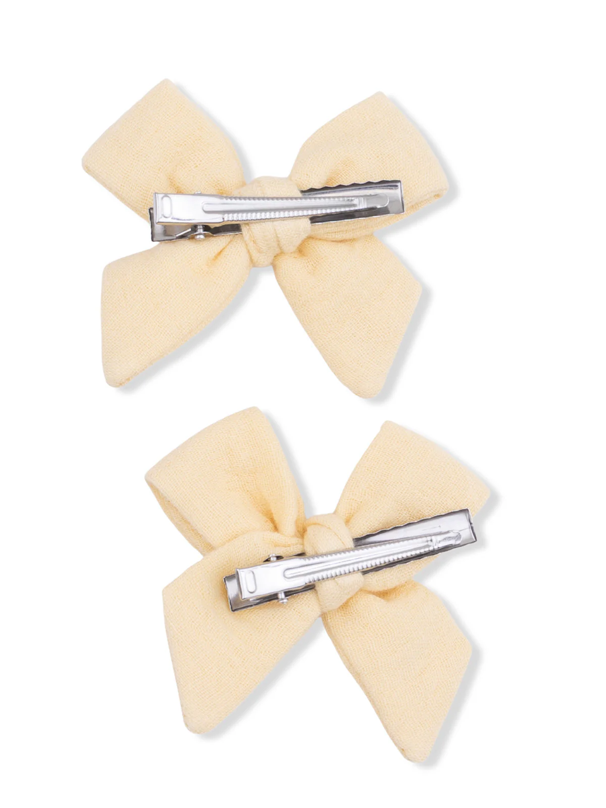2-Pack Hair Bows w/Clips, Italian Straw - Image 2
