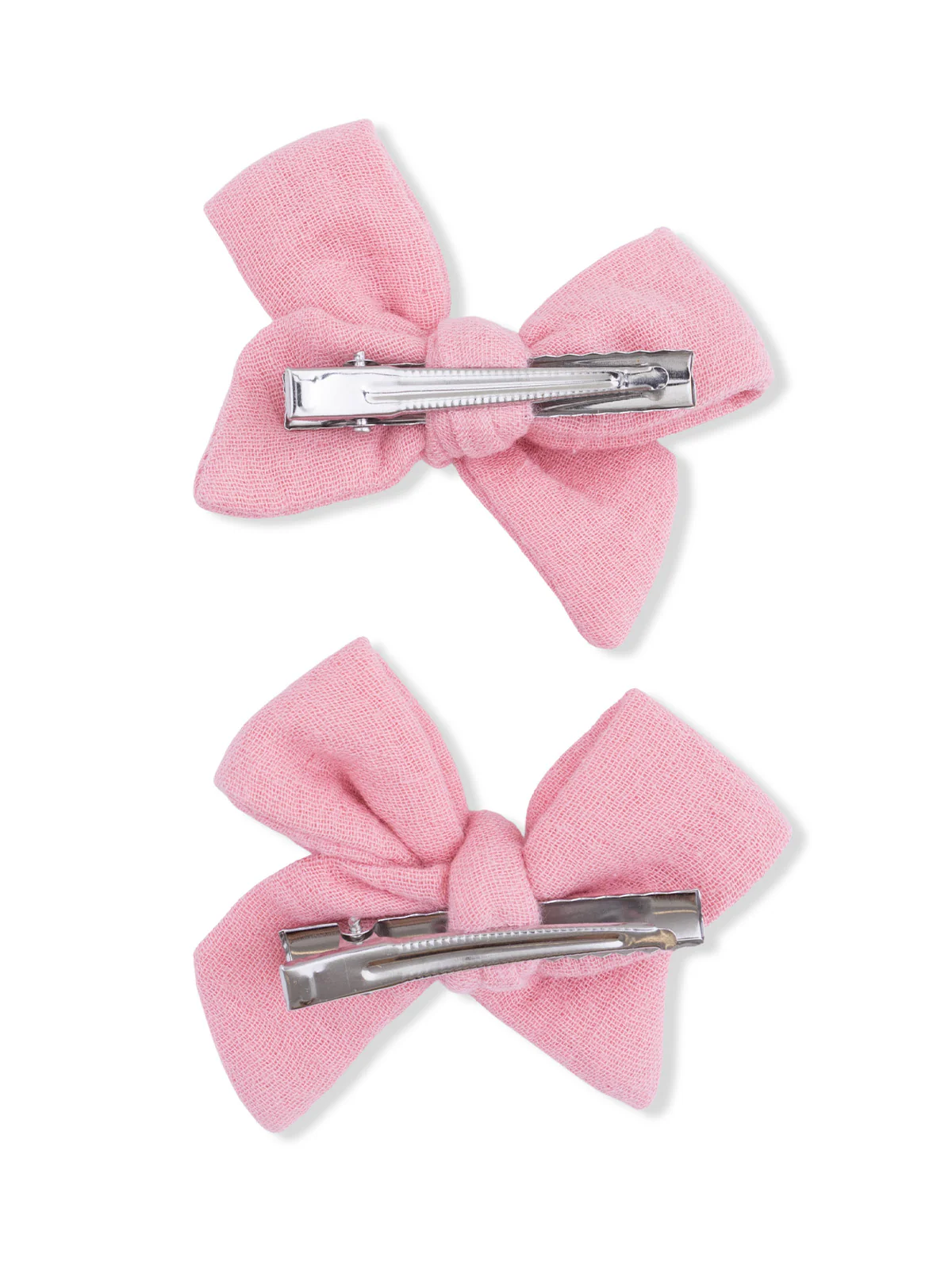 2-Pack Hair Bows w/Clips, Poignant Pink - Image 2