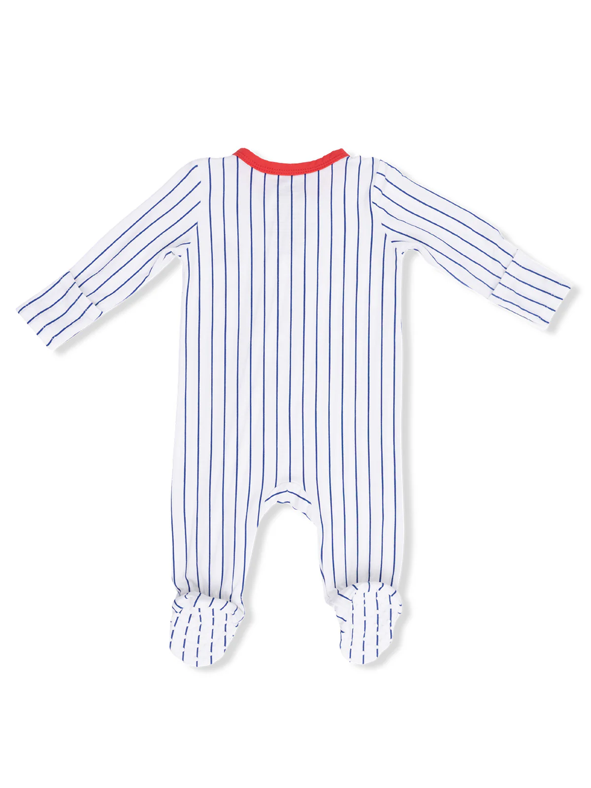 2-Way Zip Footie, Baseball Stripe - Image 2