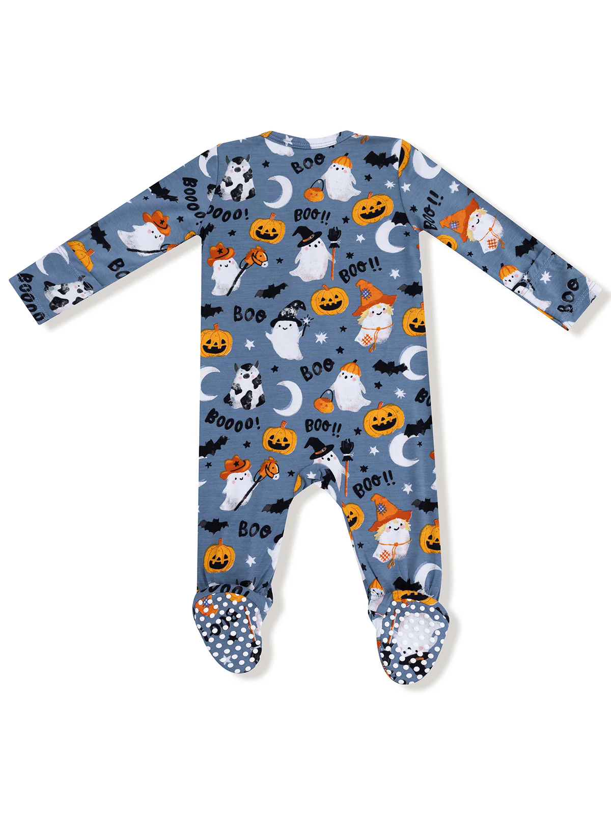 2-Way Zip Footie, Costumed Ghosts - Image 3