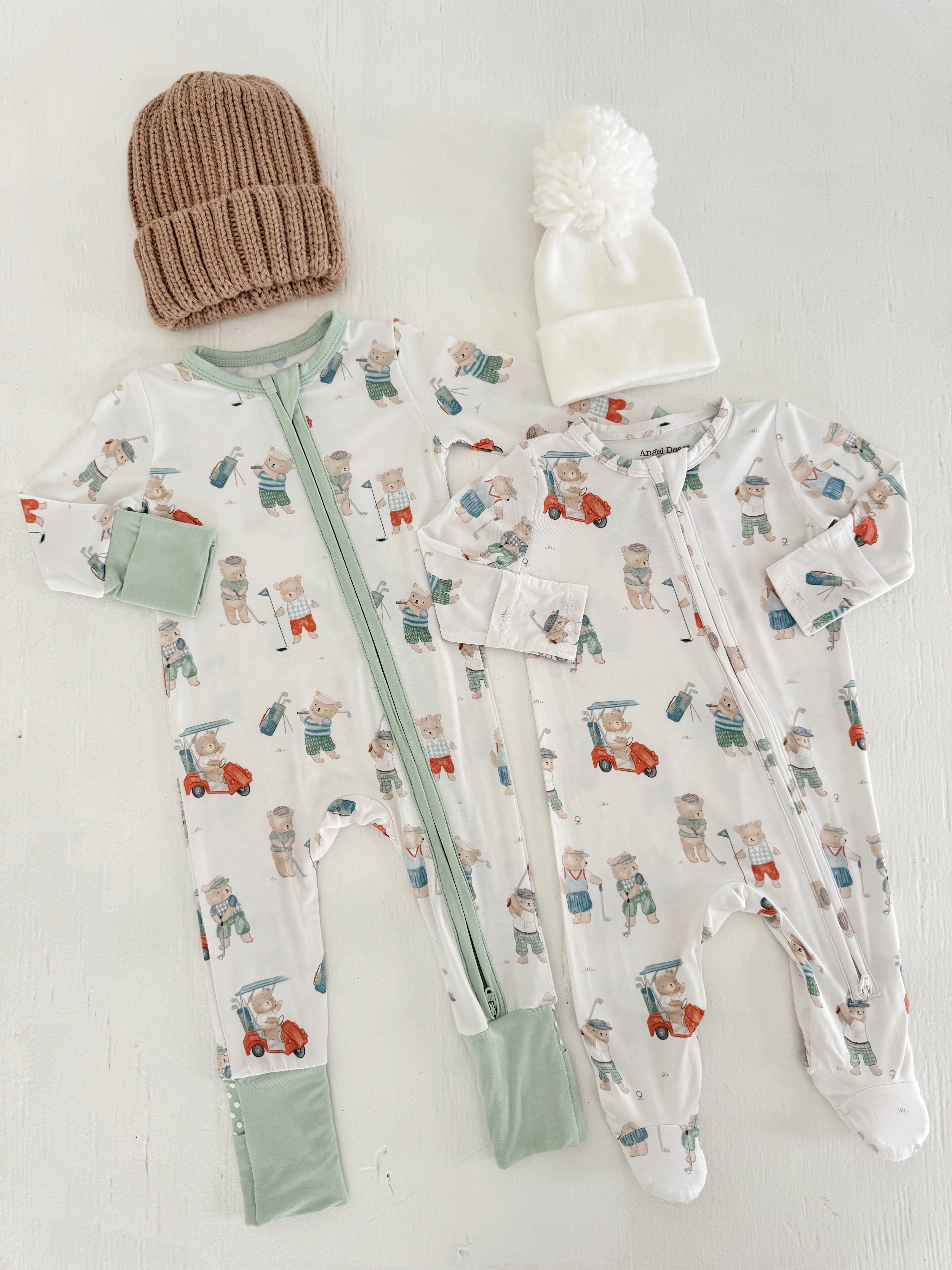 2-Way Zip Romper, Golfing Teddy Bears - Image 4