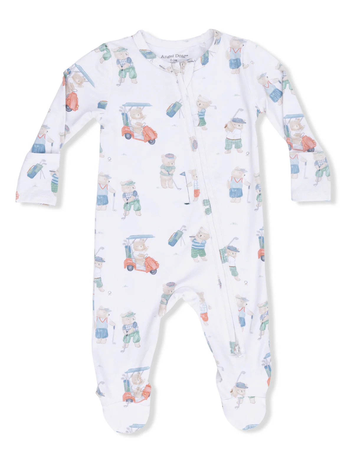 2-Way Zip Footie, Golfing Teddy Bears - Image 4