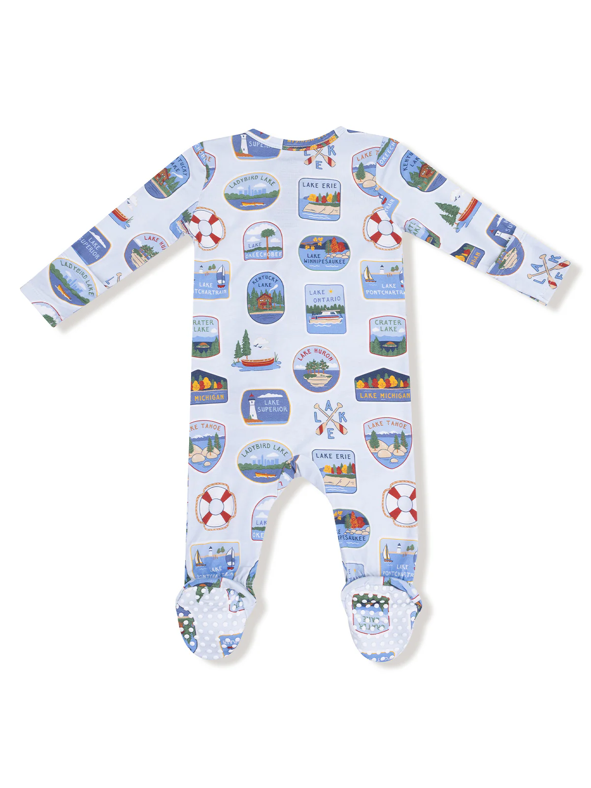 2-Way Zip Footie, Lake Stickers - Image 2