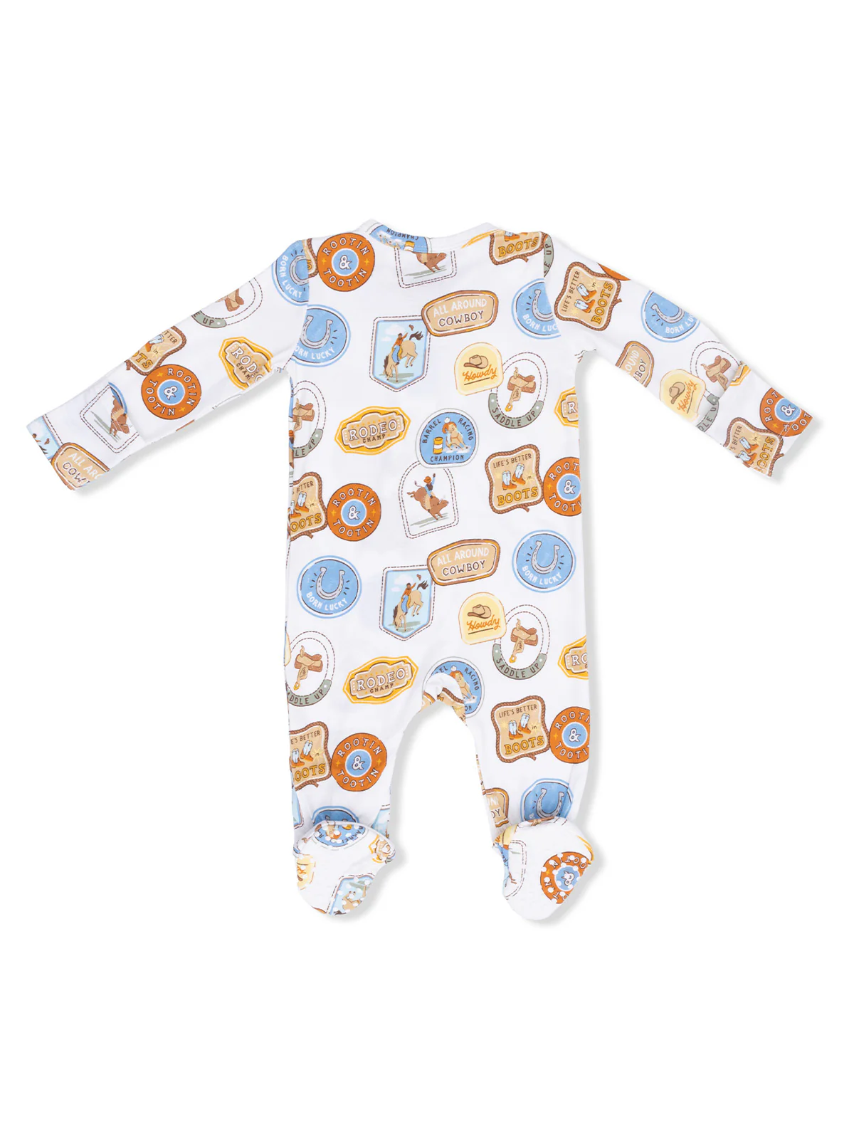 2-Way Zip Footie, Rodeo Patches - Image 4