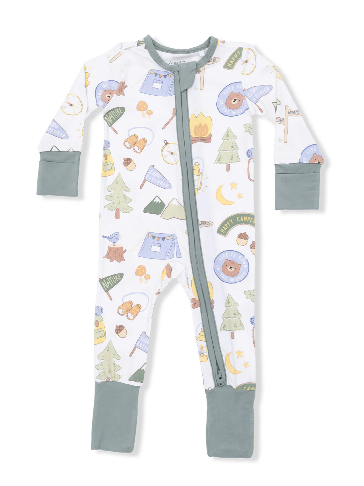 2-Way Zip Romper, Camping Blue - Image 2