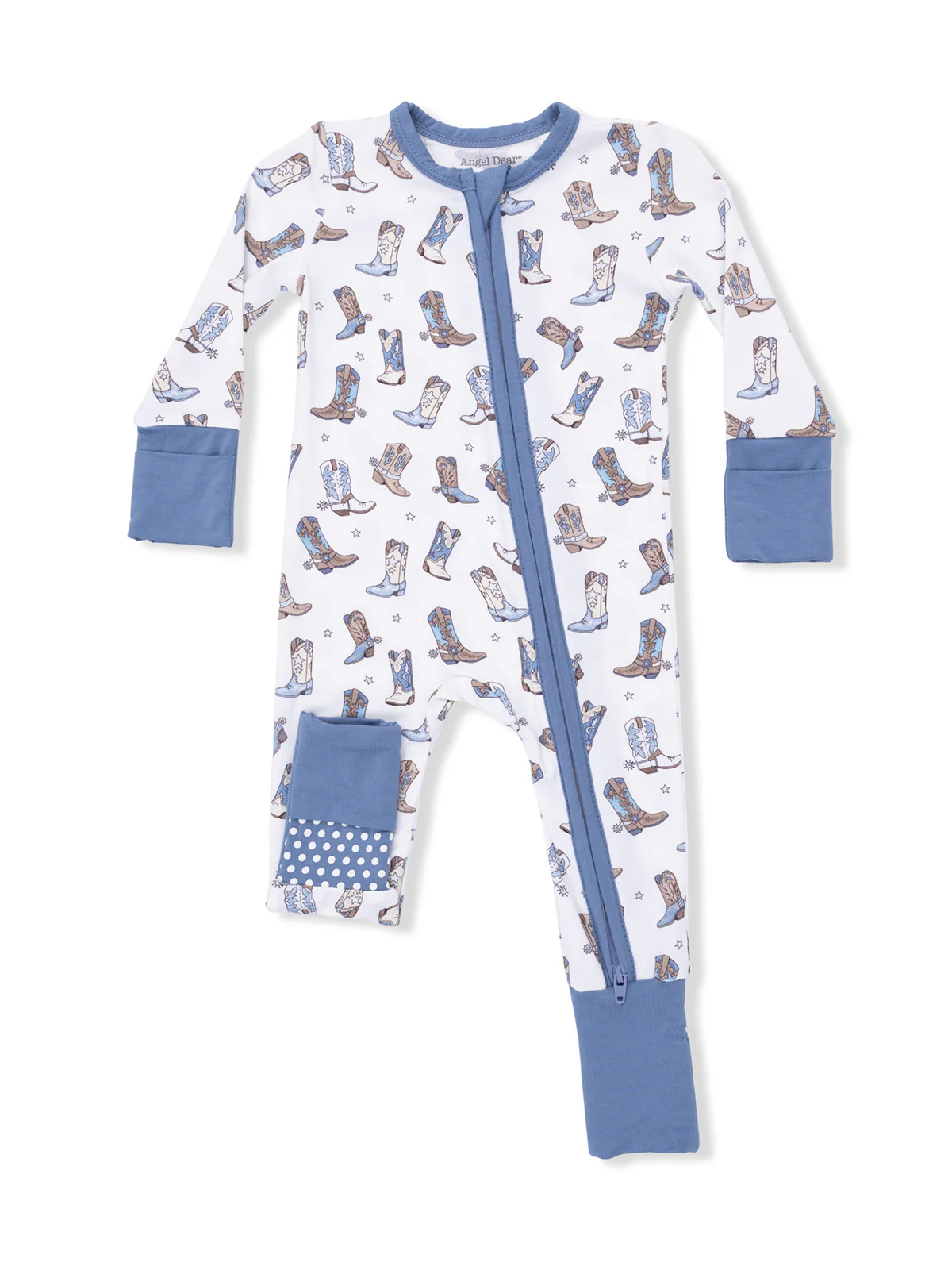 2-Way Zip Romper, Cowboy Boots