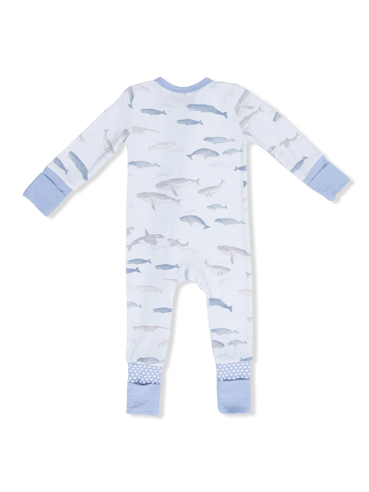 2-Way Zip Romper, Little Whales - Image 2