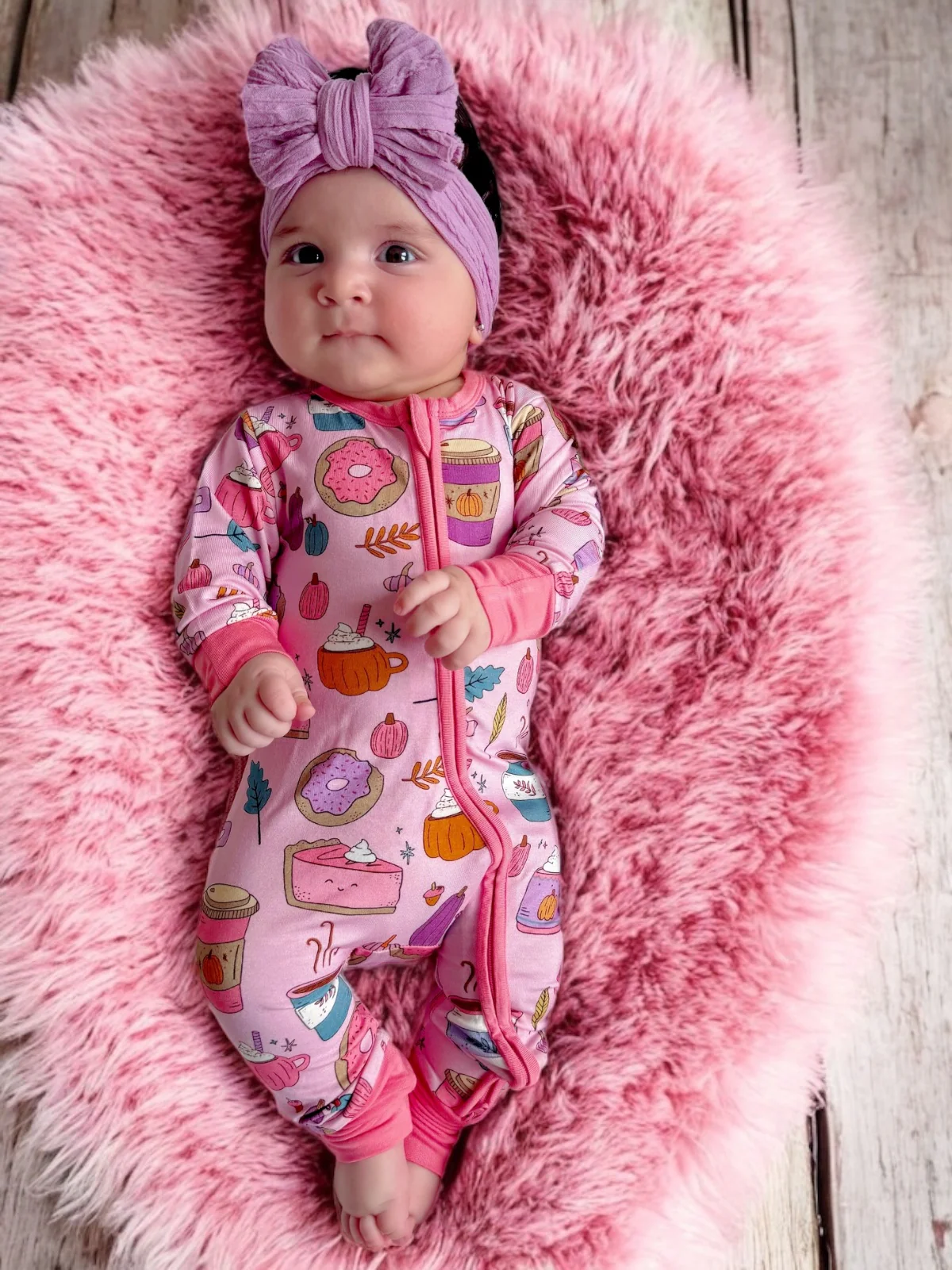 2-Way Convertible Zip Romper, Pumpkin Spice Latte Pink