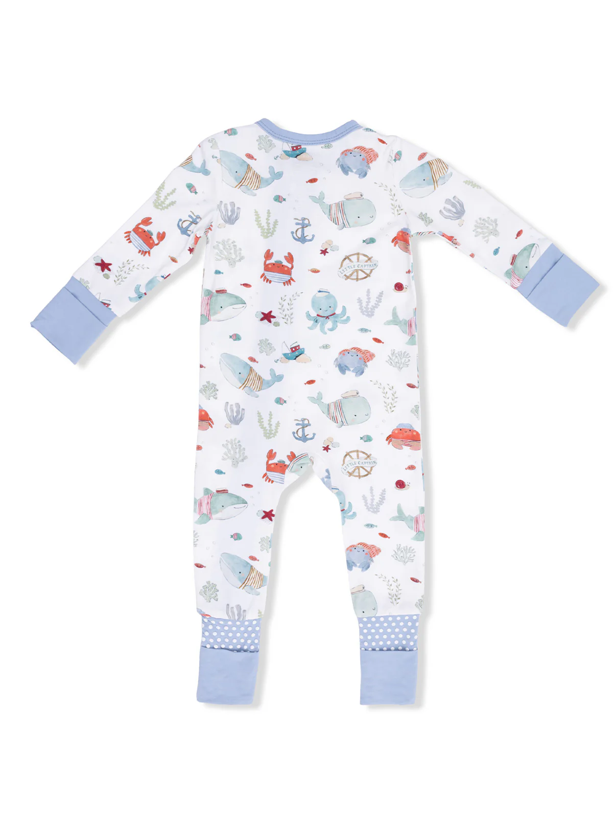 2-Way Zip Romper, Sailor Sea Creatures - Image 2