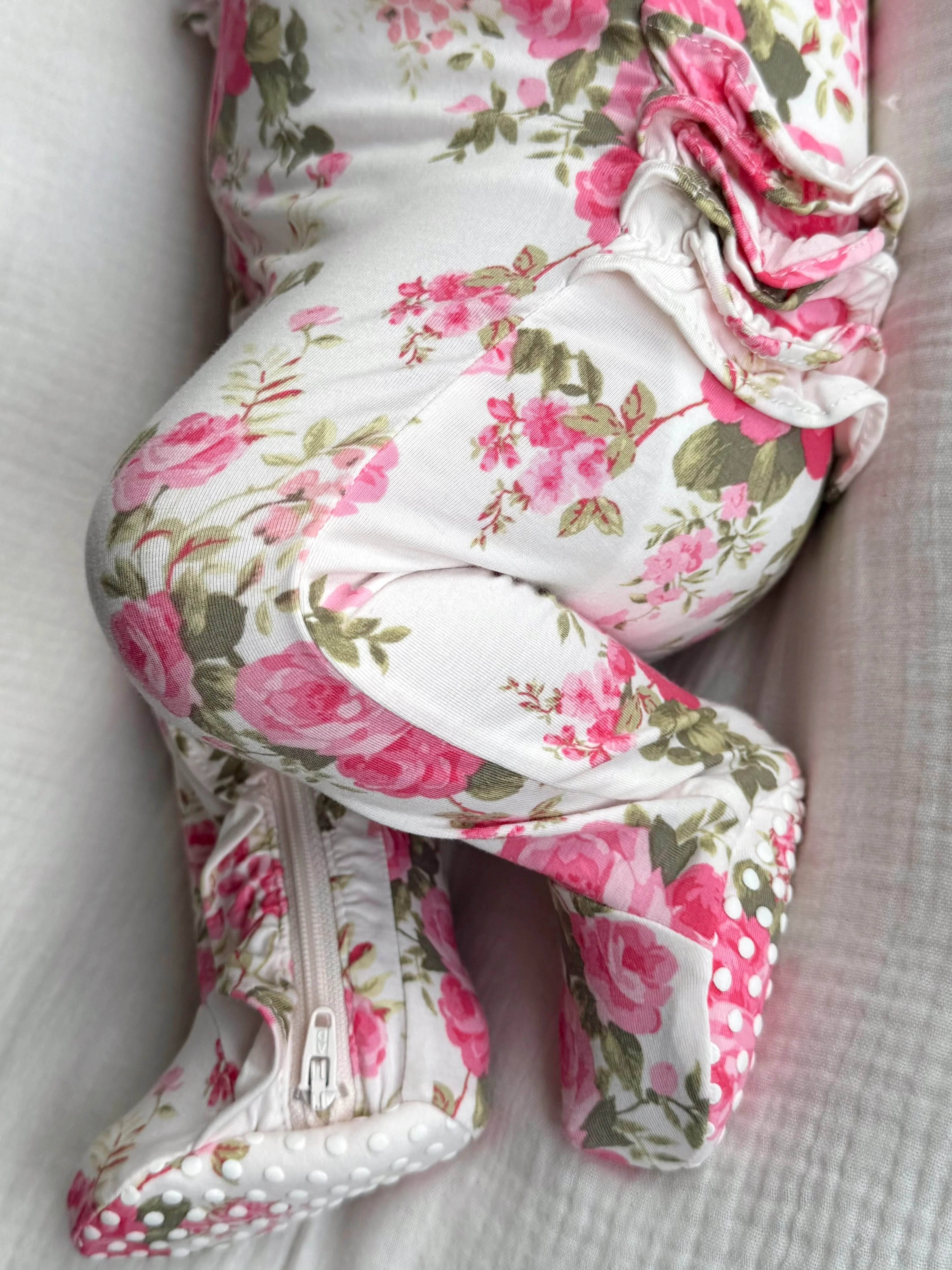2-Way Zip Ruffle Footie, Country Daydream - Image 3