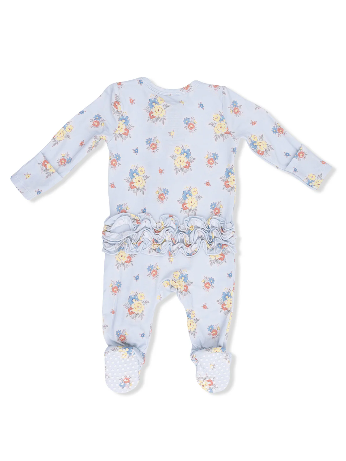 2-Way Zip Ruffle Footie, Country Stitch Floral - Image 2
