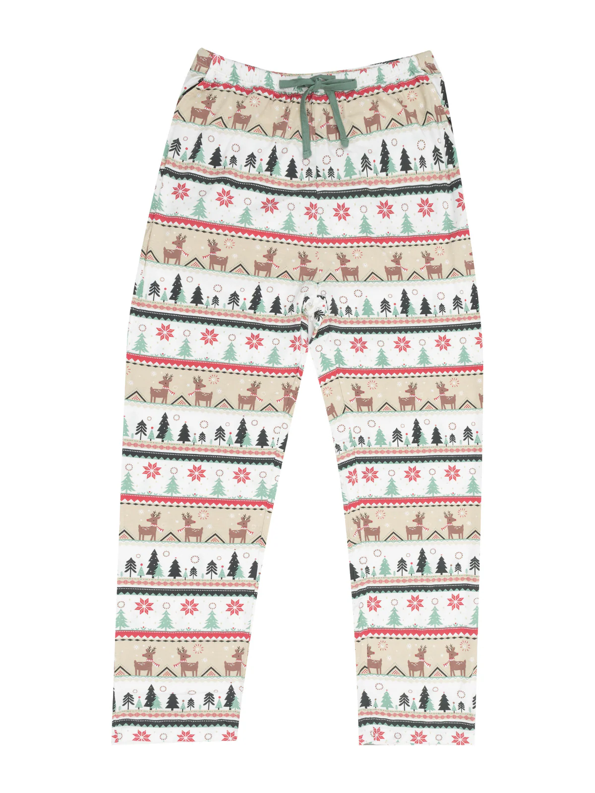 Adult Lounge Set with Pockets, Reindeer Fair Isle - Image 3