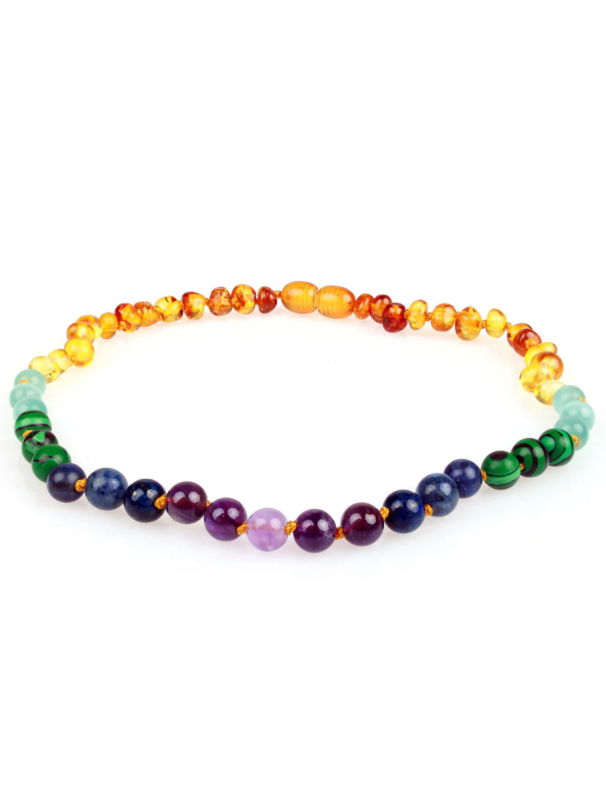 Amber Teething Necklace, Rainbow Baltic Amber