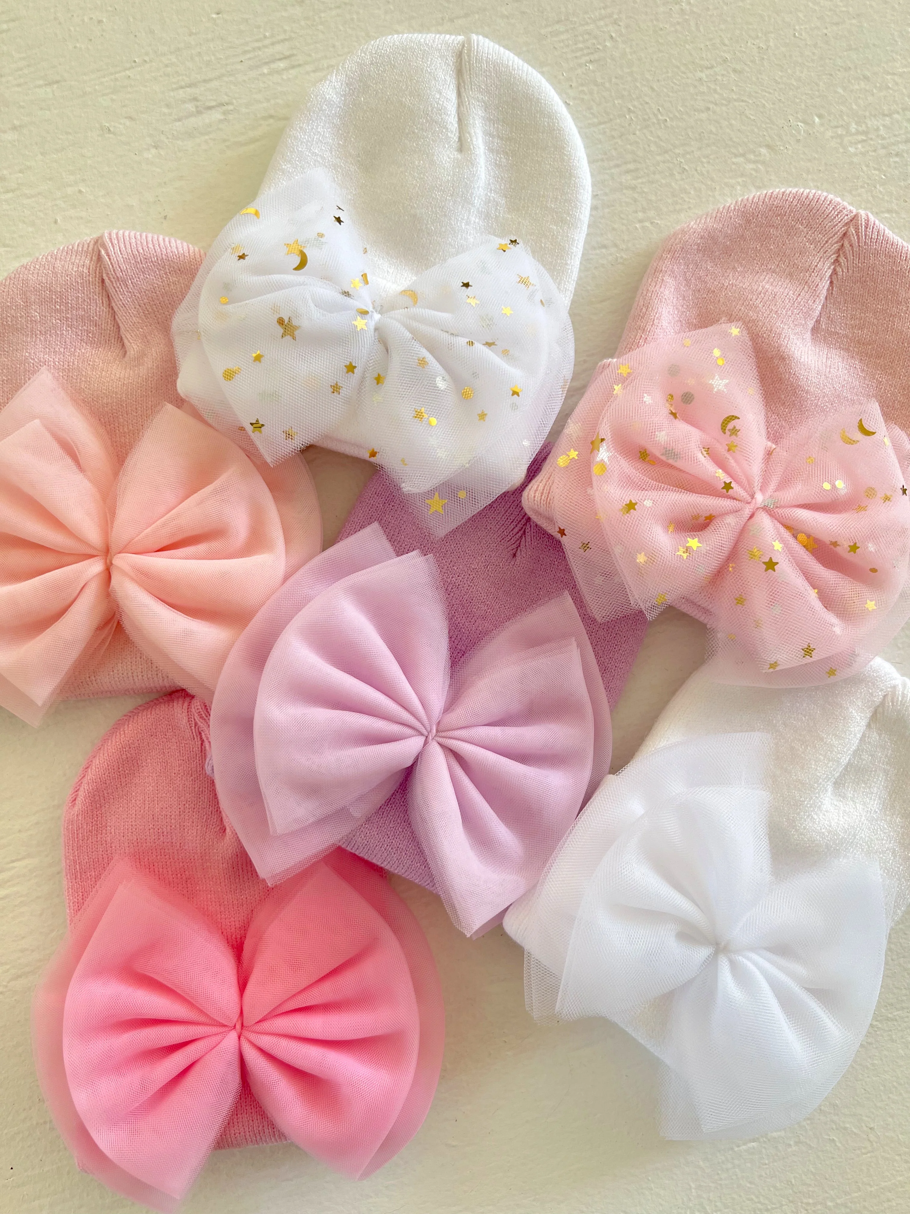 Baby's First Hat®, Petal Pink Star Tulle Bow - Image 3