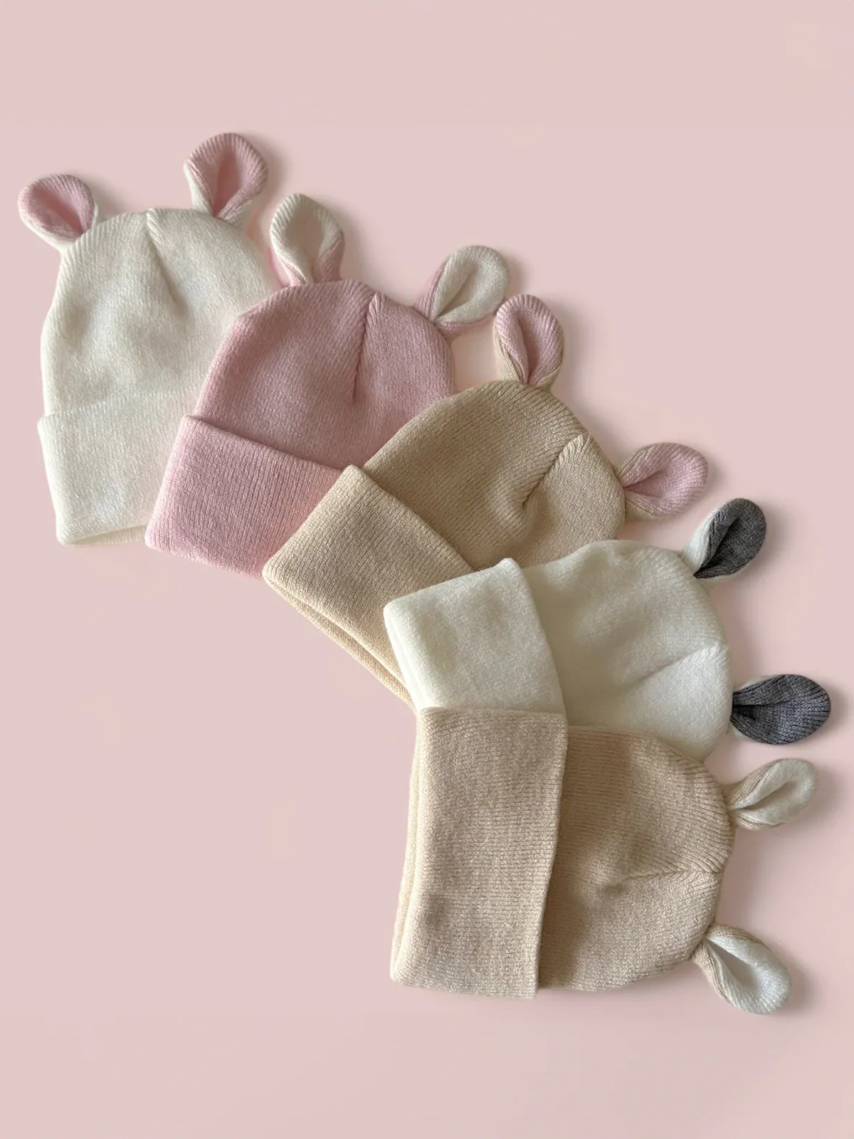Baby's First Hat®, Warm White/Grey Bunny - Image 2