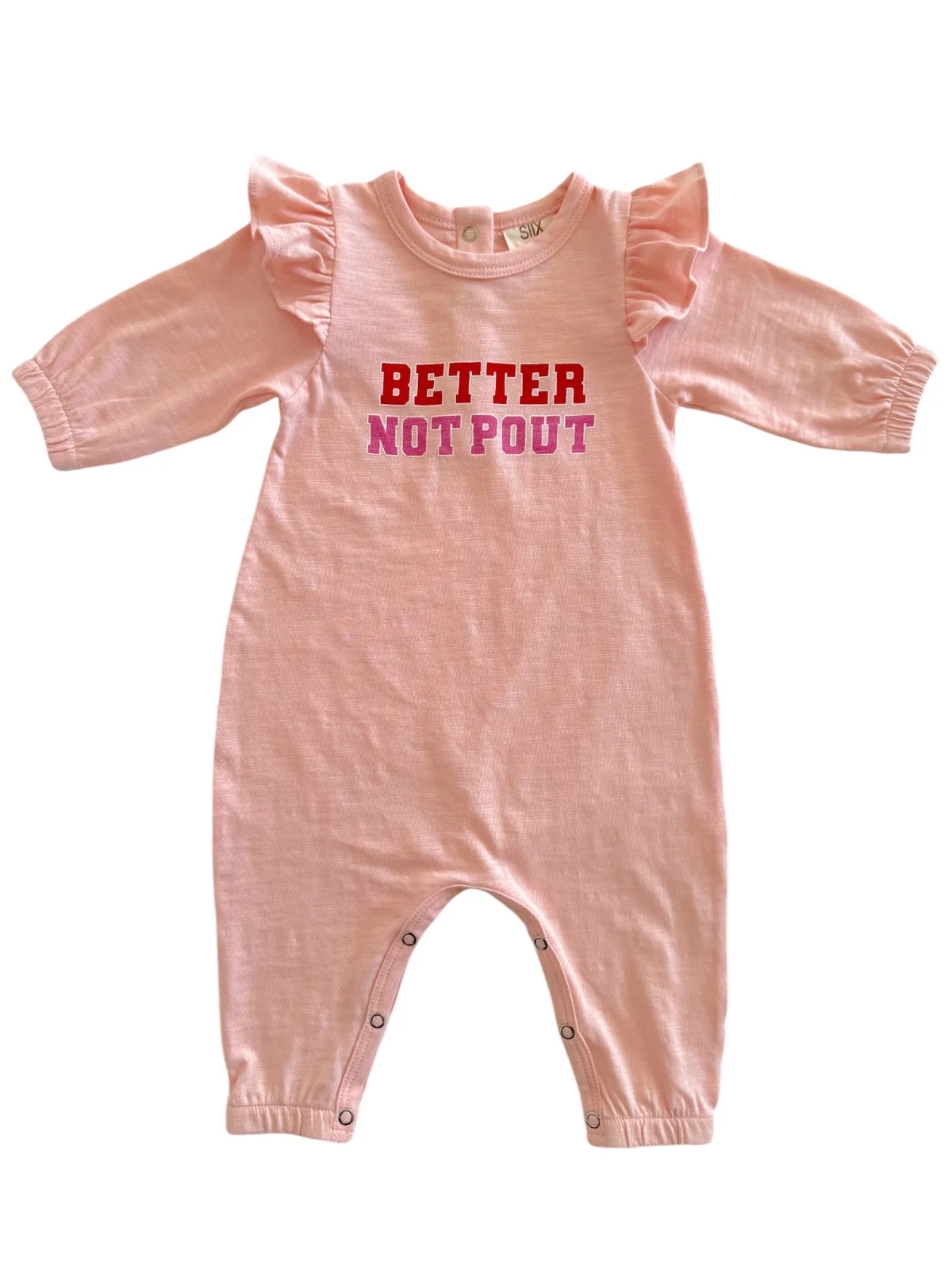 Better Not Pout / Organic Long Sleeve Ruffle Jumpsuit - Image 2