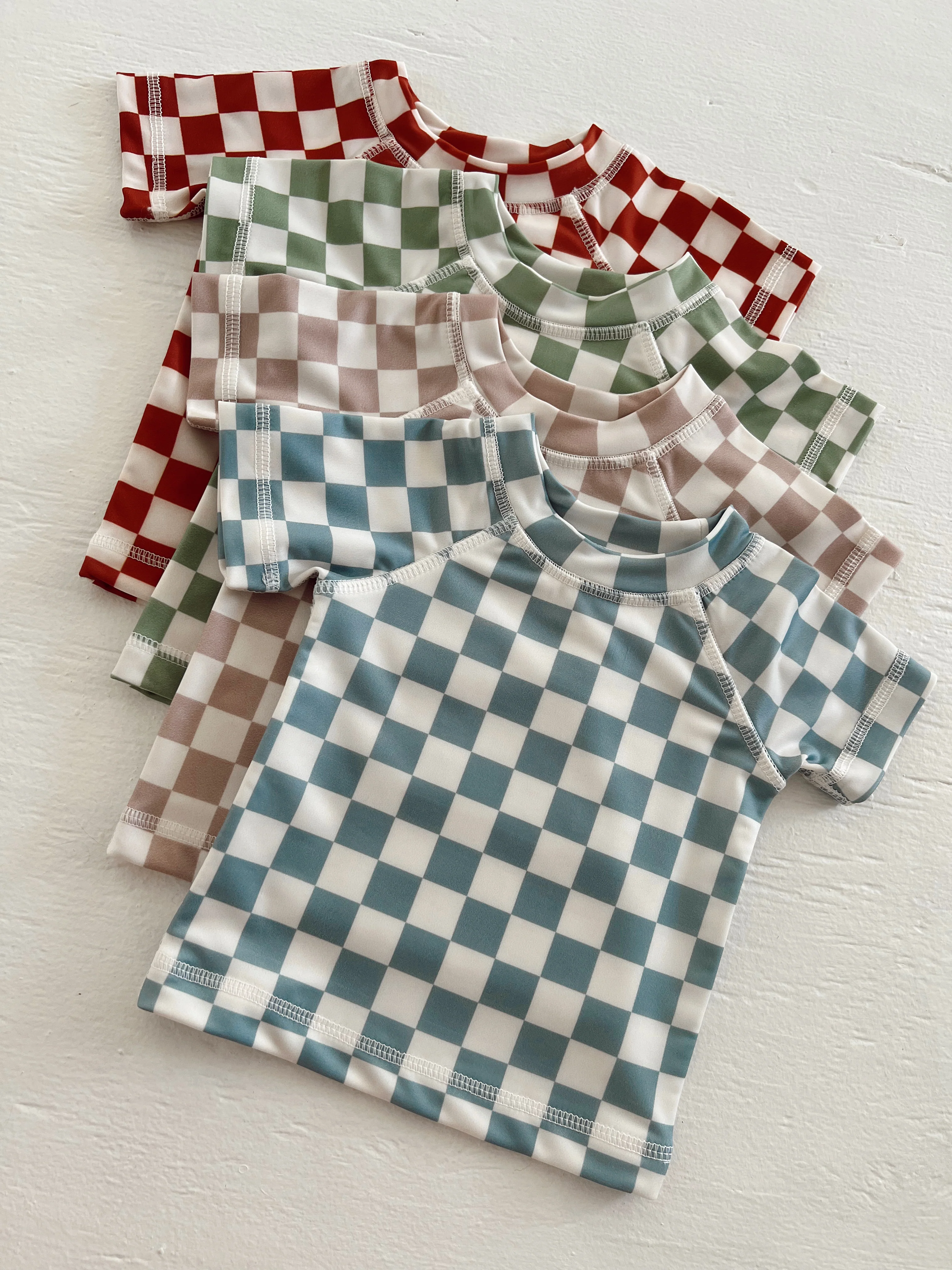 Blueberry Muffin Checkerboard / Cabana Rashguard / UPF 50+ - Image 3