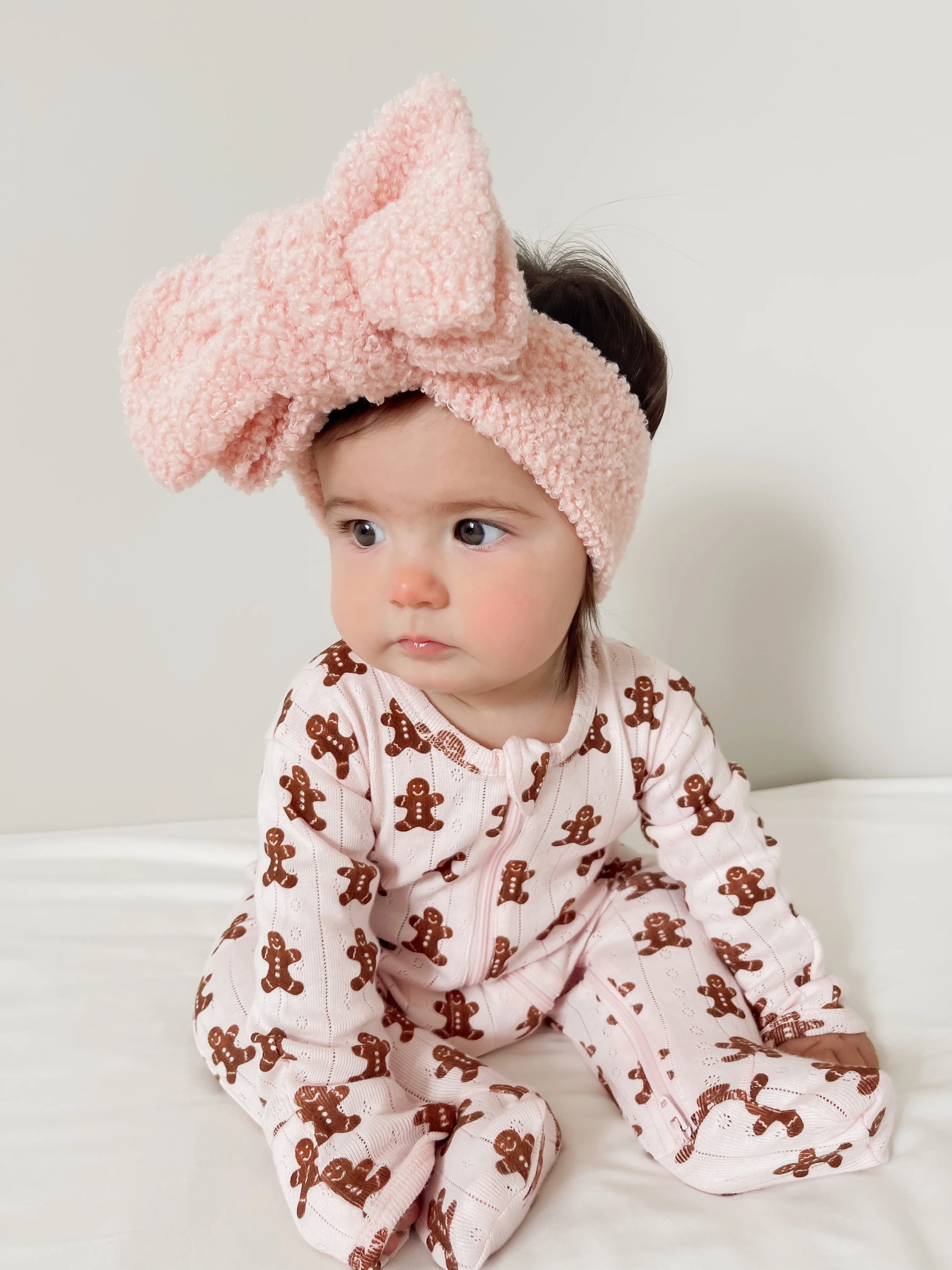 Blush Gingerbread / Organic Pointelle 2-Way Zip Footie - Image 7