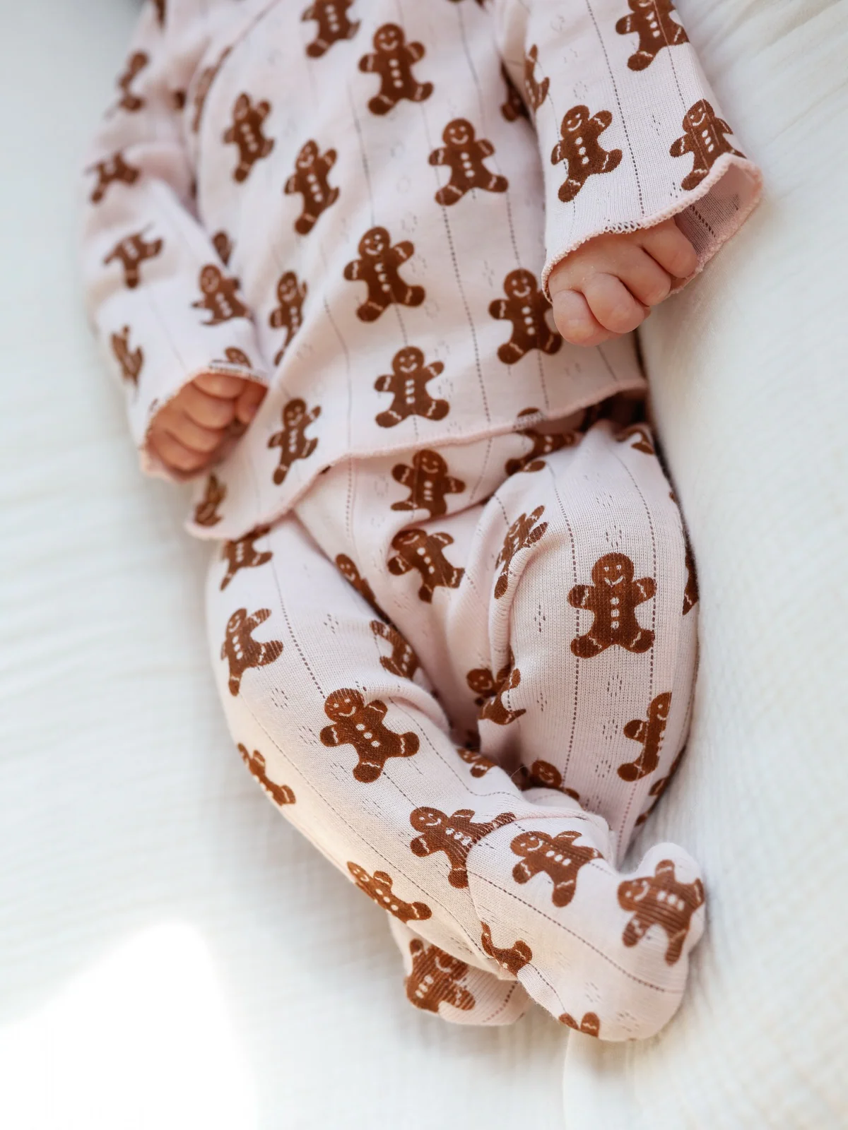 Blush Gingerbread / Organic Pointelle Newborn Set - Image 3