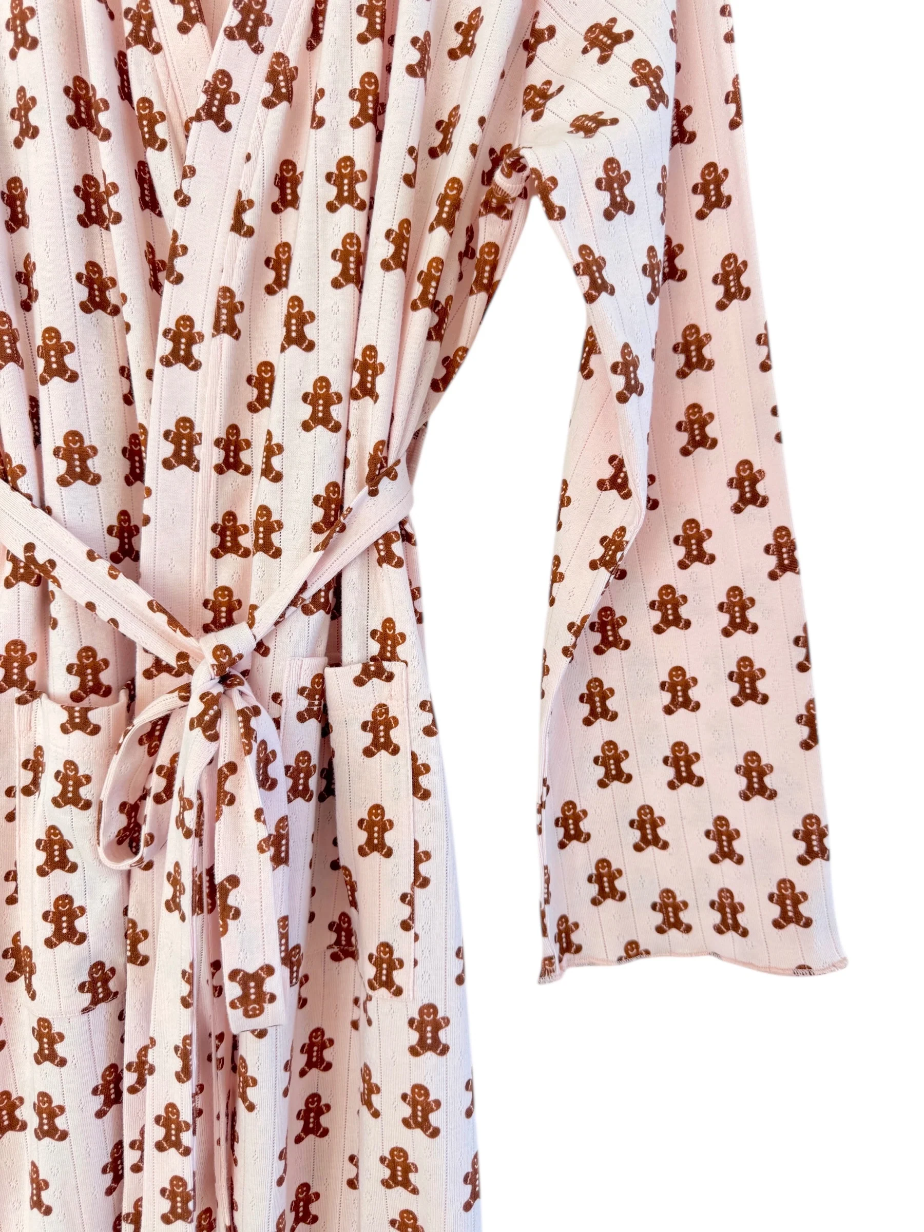 Blush Gingerbread / Organic Pointelle Women's Robe - Image 3