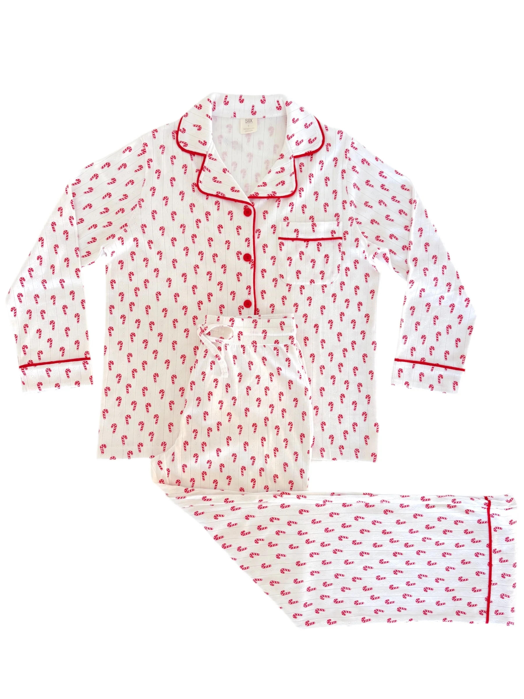 Candy Cane / Organic Pointelle Women's Lounge Set - Image 2
