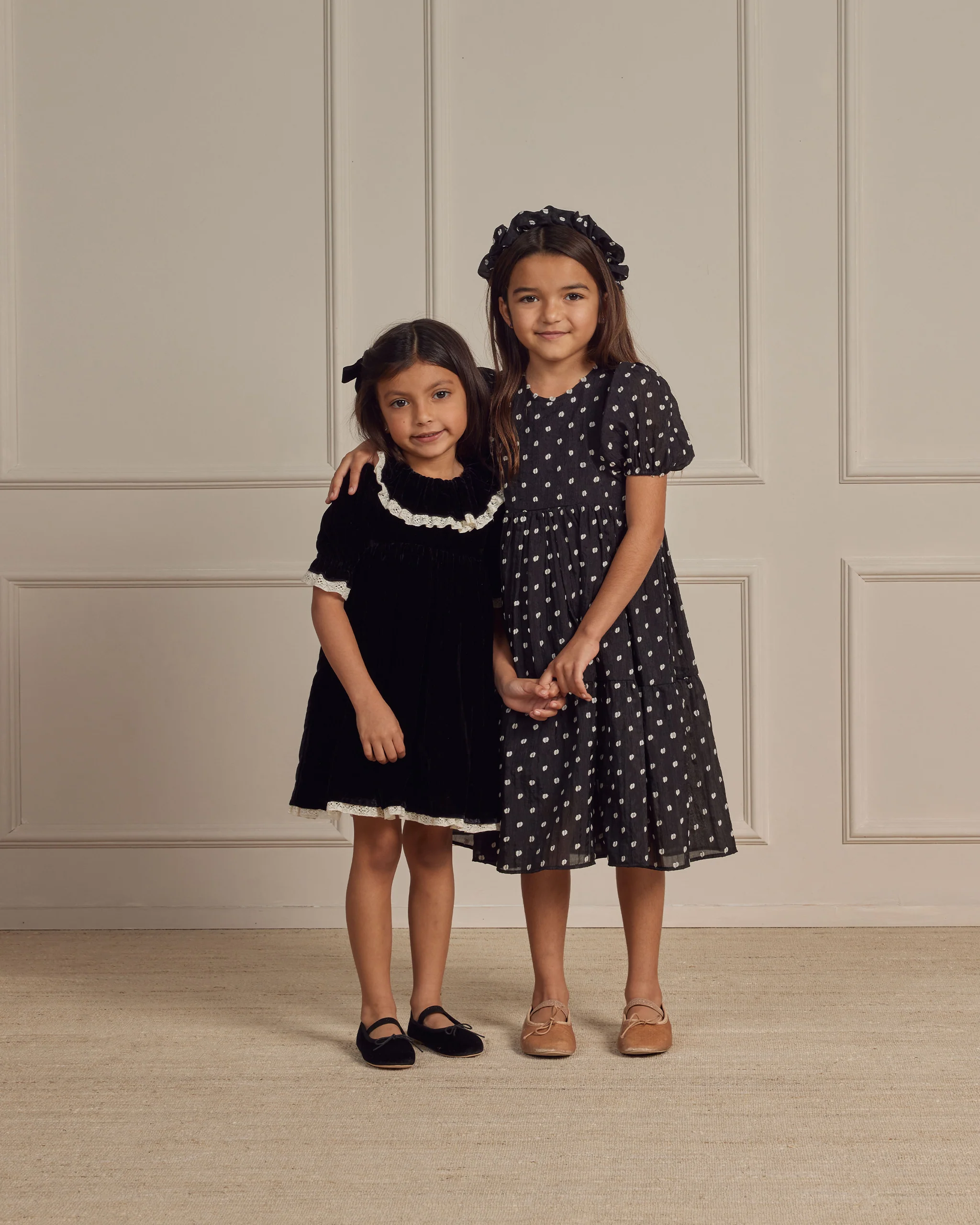 Chloe Dress, Black & Ivory Dot - Image 11