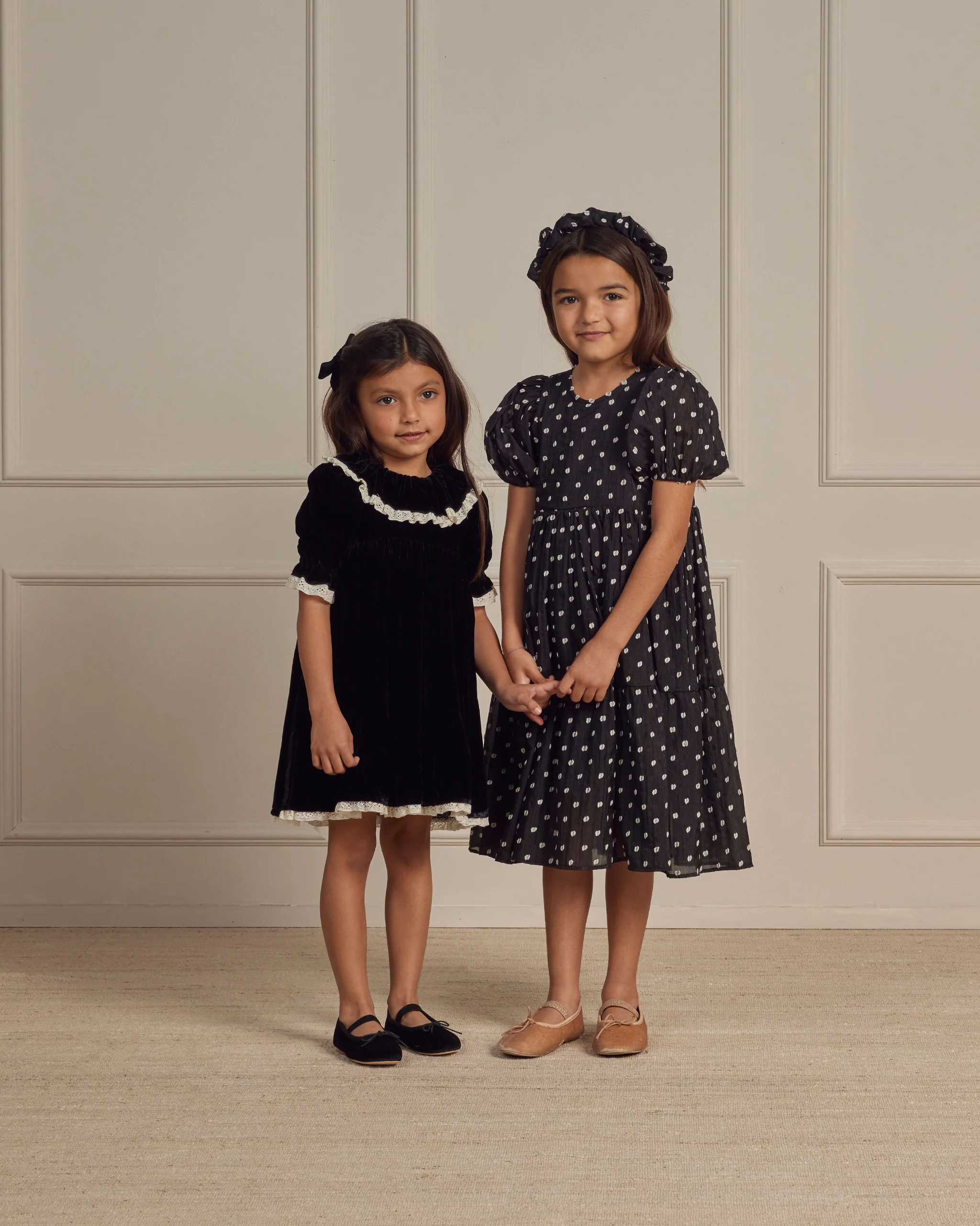 Chloe Dress, Black & Ivory Dot - Image 12