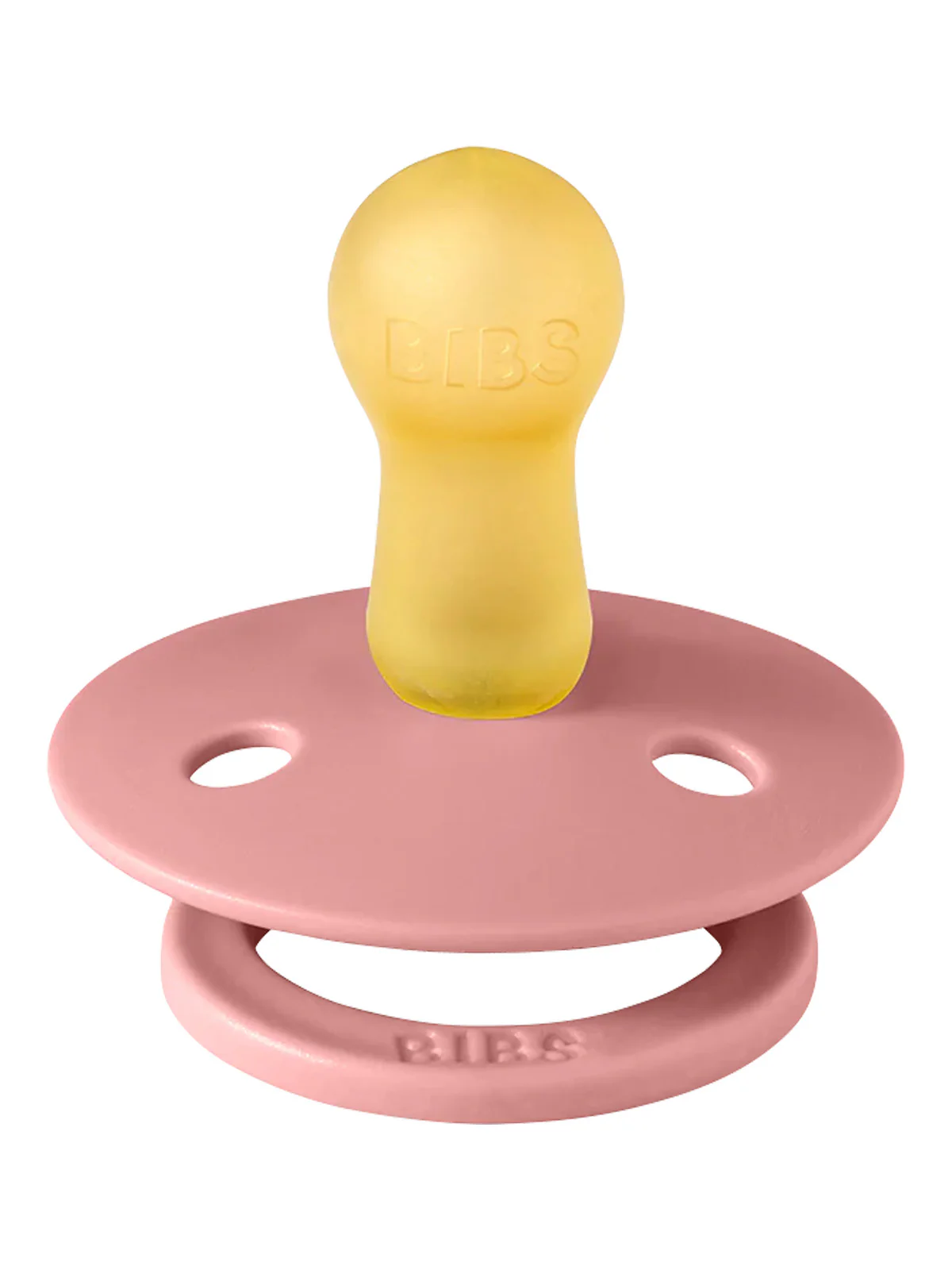 Colour Round Natural Rubber Latex Pacifier 2 Pack, Dusty Pink/Coral - Image 2