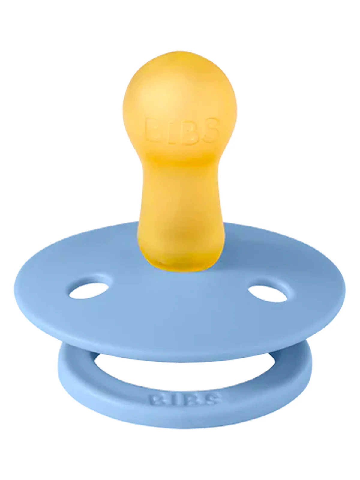 Colour Round Natural Rubber Latex Pacifier 2 Pack, Sky Blue/Baby Blue - Image 2
