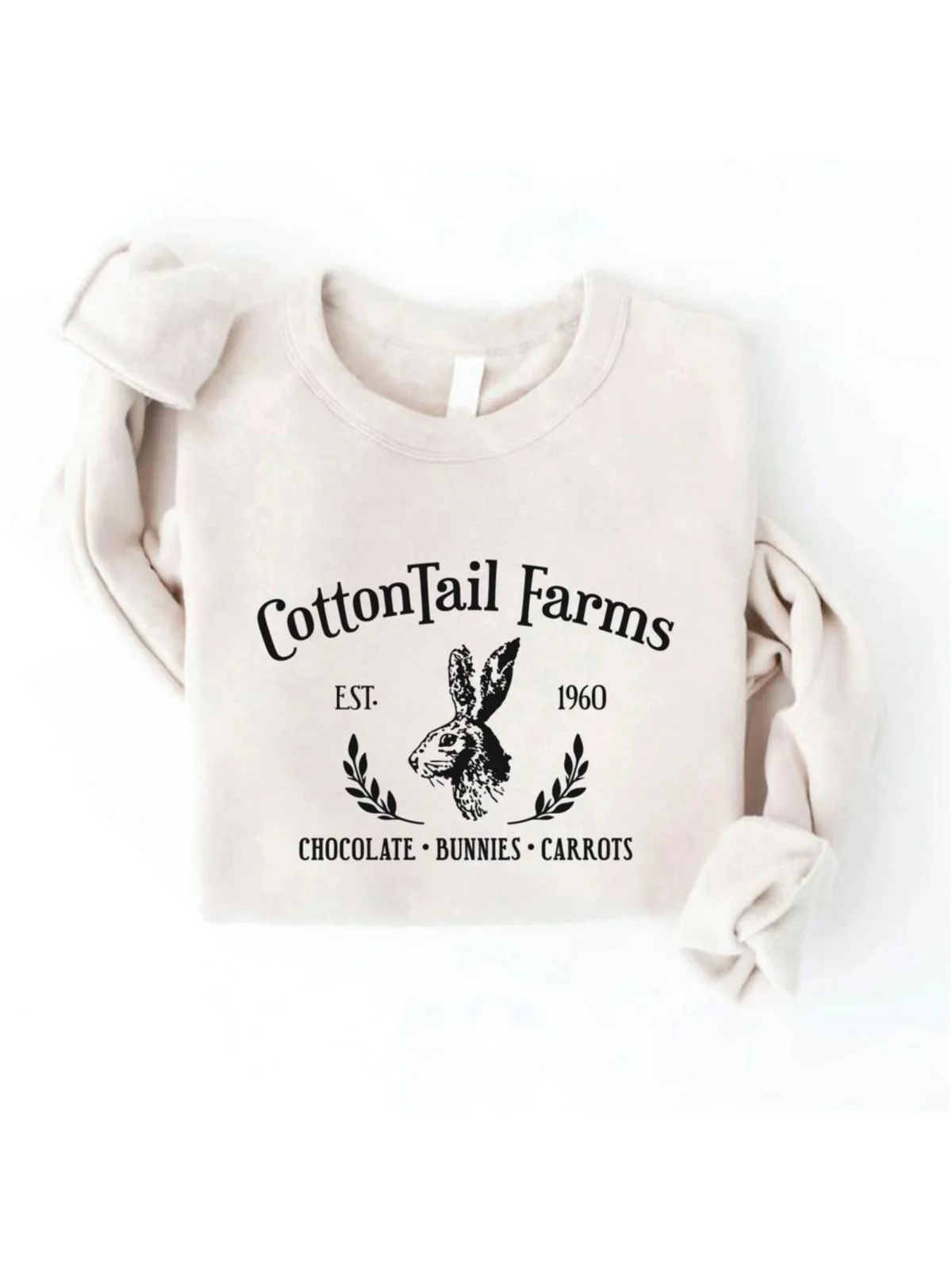 Cottontail Farms Women's Graphic Fleece Sweatshirt, Heather Dust - Image 2
