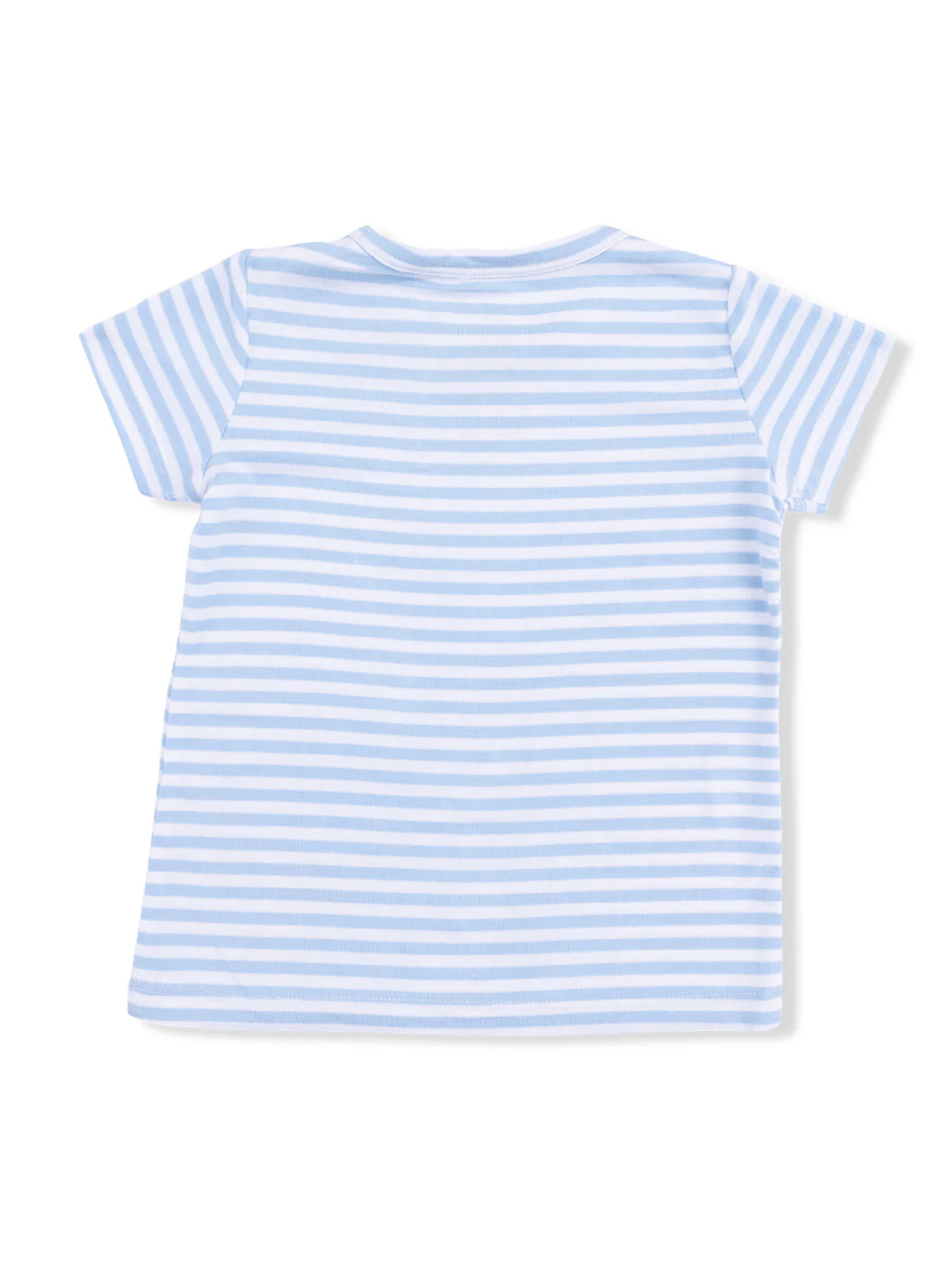 Crew Neck Tee & Cargo Short, Bubbly Sailboat Stripe - Image 3