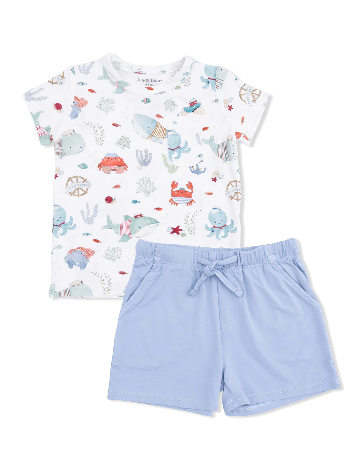 Crew Neck Tee & Casual Short, Sailor Sea Creatures