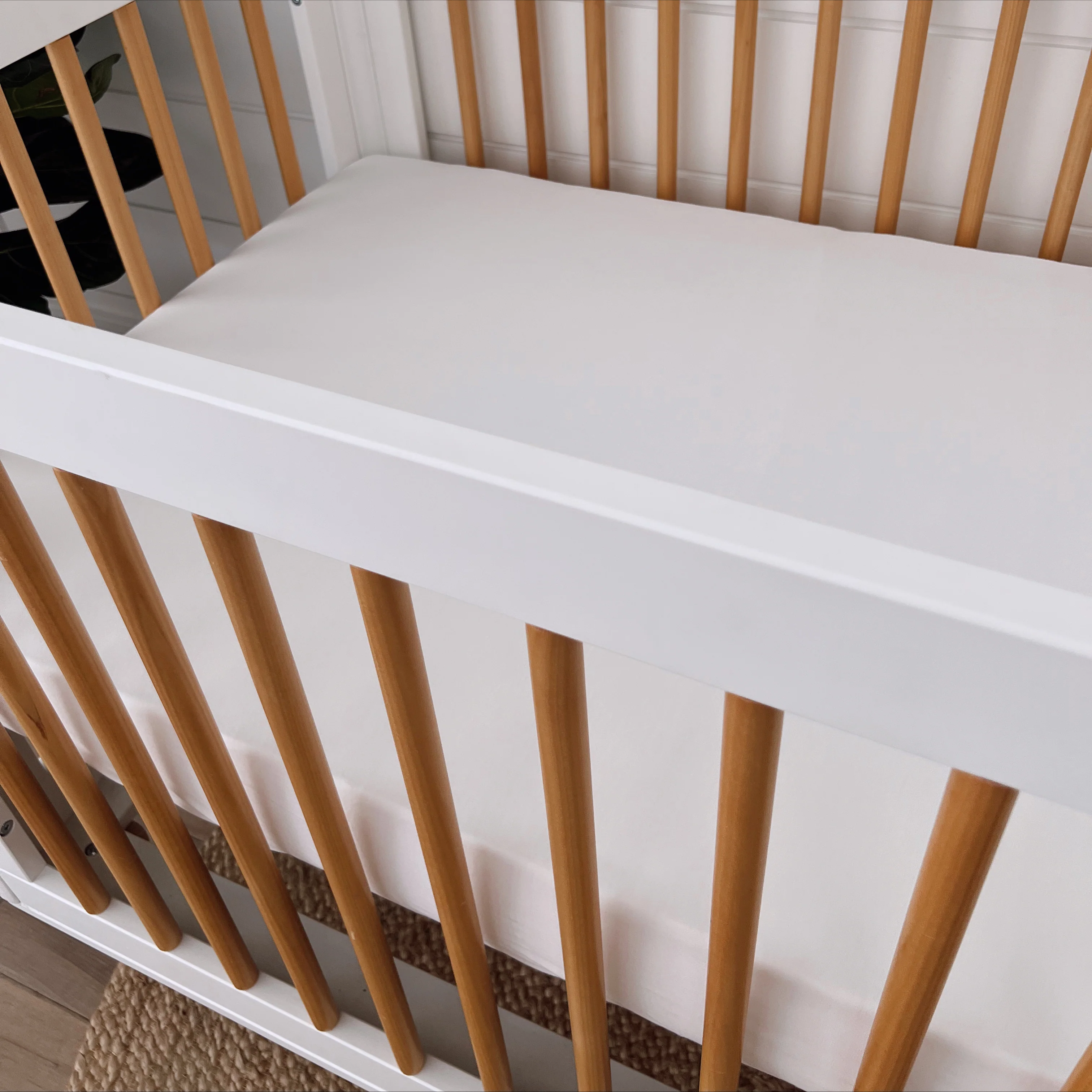 Stretch Crib Sheet, White - Image 2