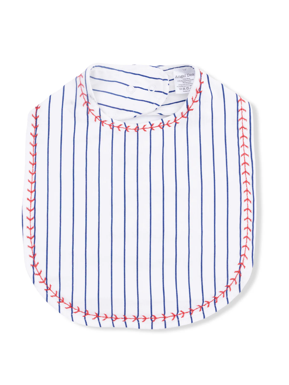 Feeding Bib, Baseball Stripe