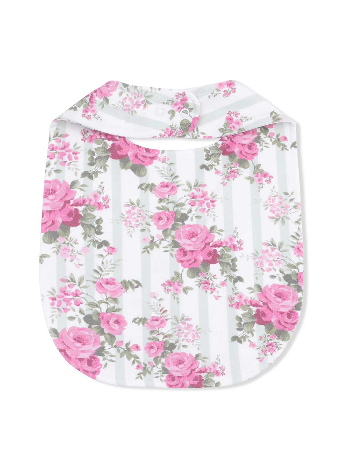 Feeding Bib, Cabbage Rose Stripe - Image 2