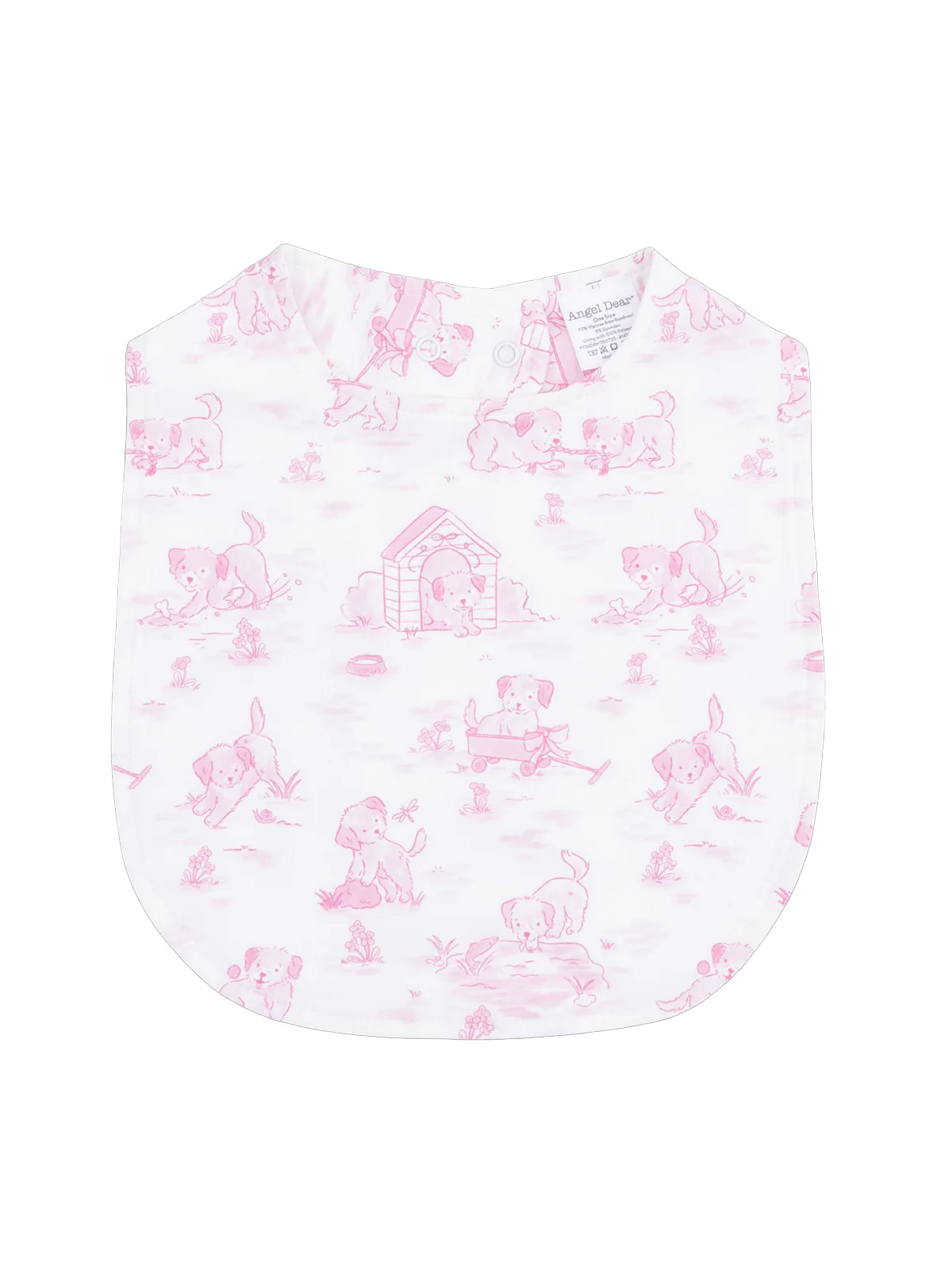 Feeding Bib, Puppy Toile Pink