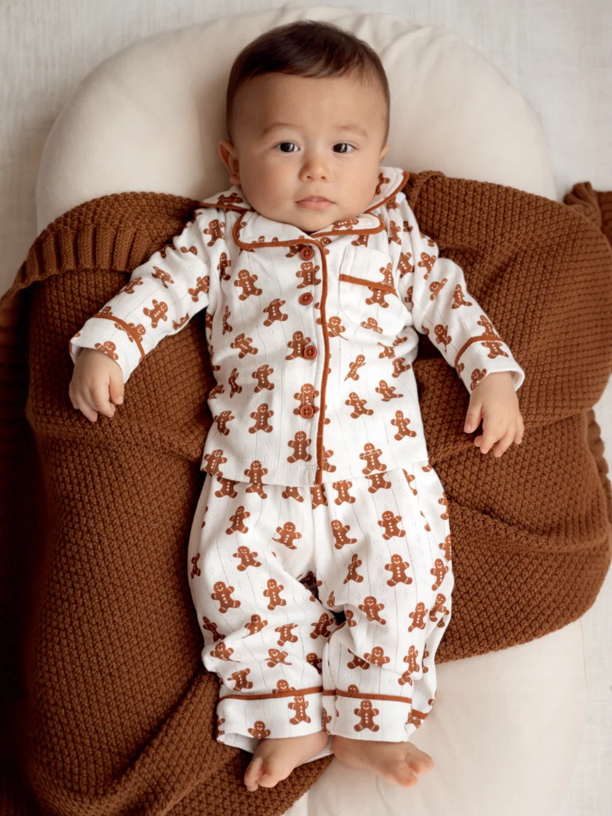 Gingerbread / Organic Pointelle Lounge Set - Image 4