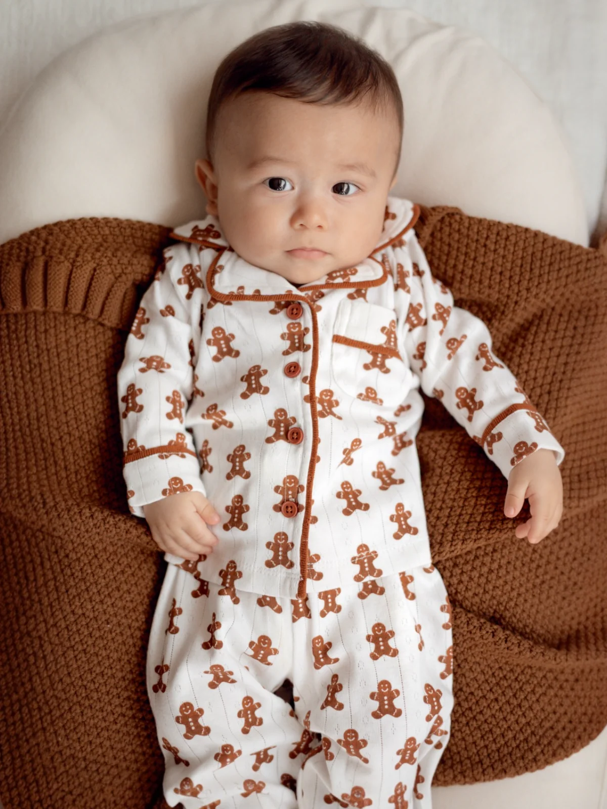 Gingerbread / Organic Pointelle Lounge Set - Image 5