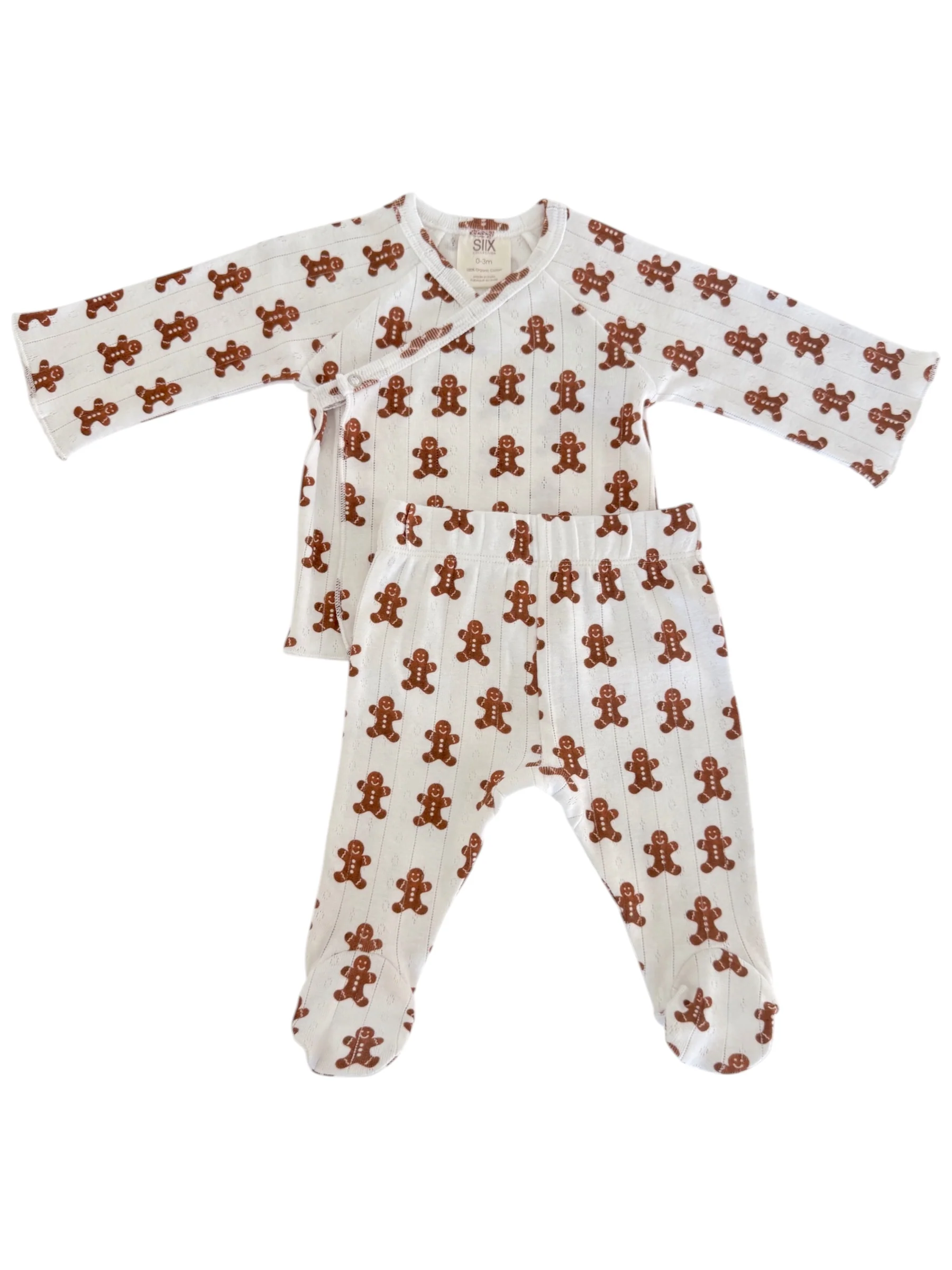 Gingerbread / Organic Pointelle Newborn Set - Image 3
