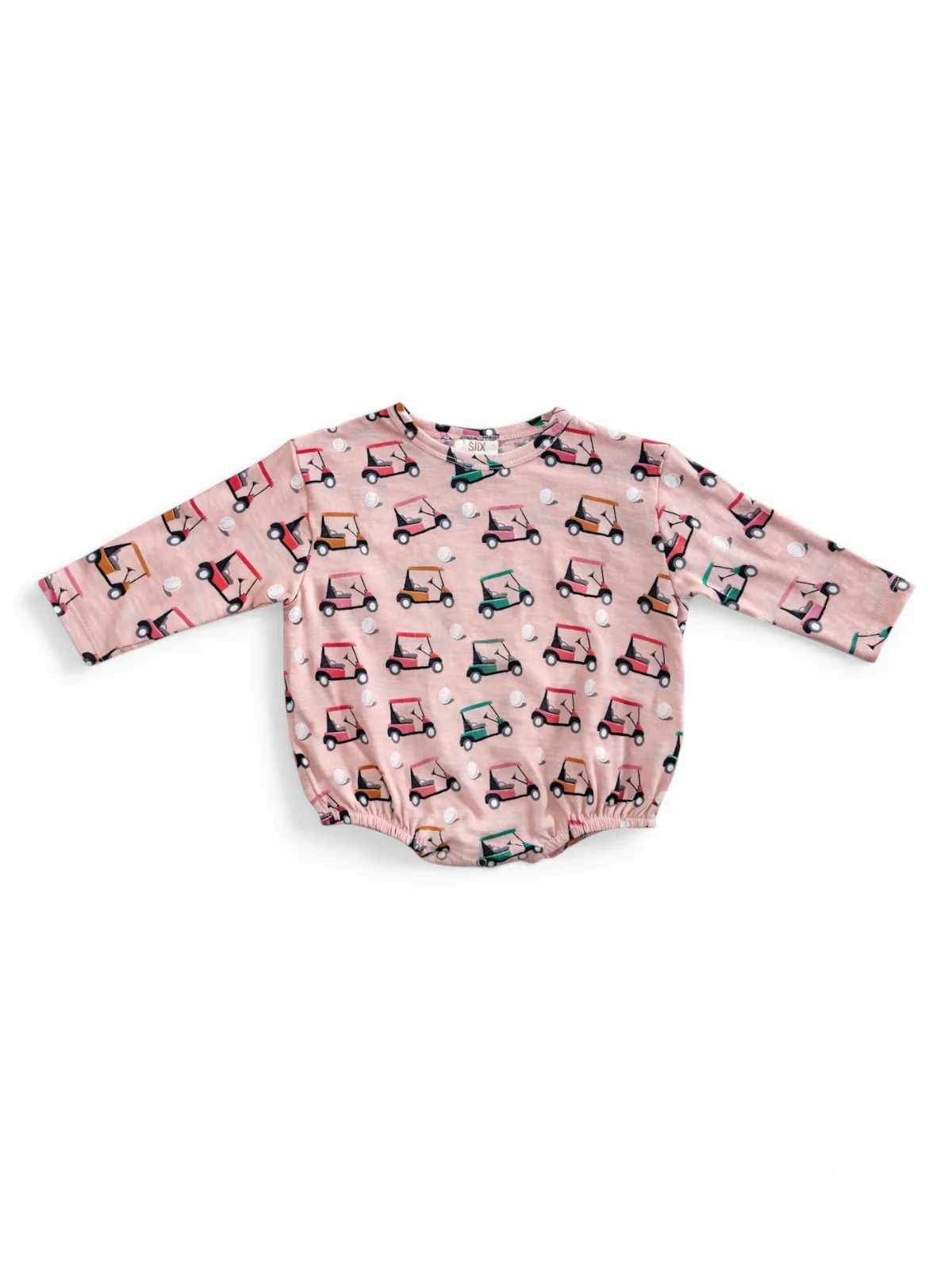 Golf Cart Pink / Organic Long Sleeve T-Shirt Bubble - Image 4