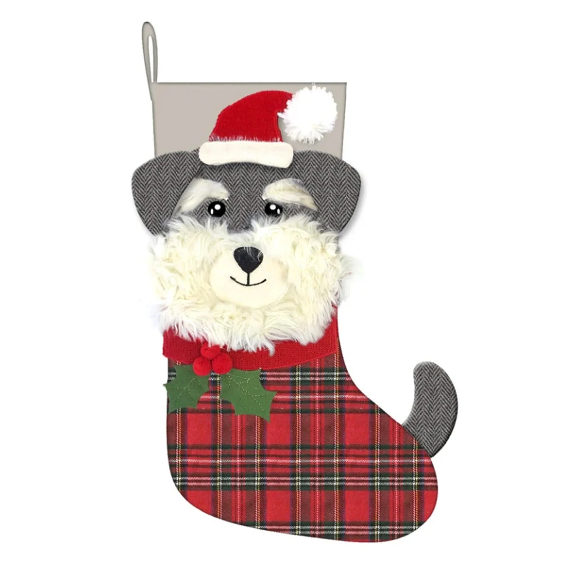 Holiday Stocking, Santa Shnauzer