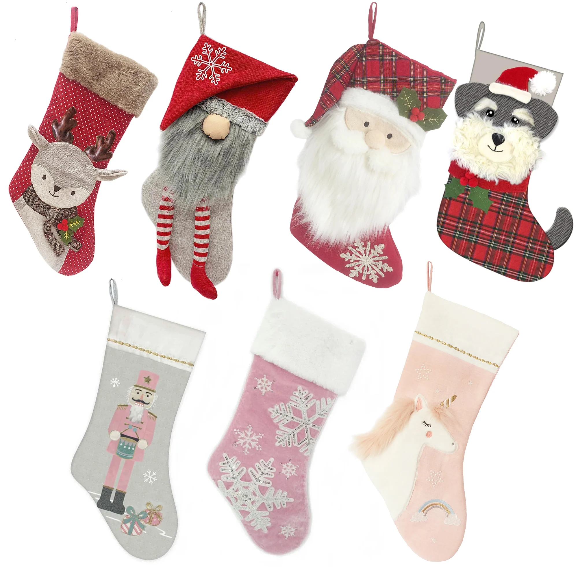 Holiday Stocking, Tartan Santa - Image 2