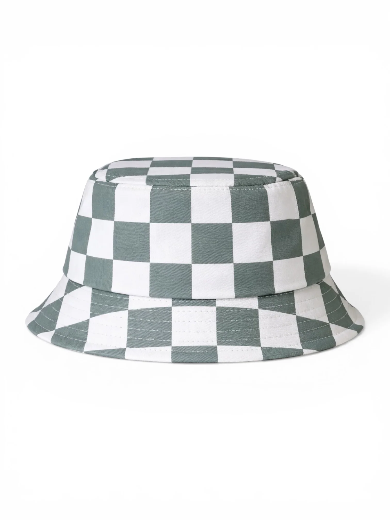 Kids Bucket Hat, Stone Blue Checkerboard