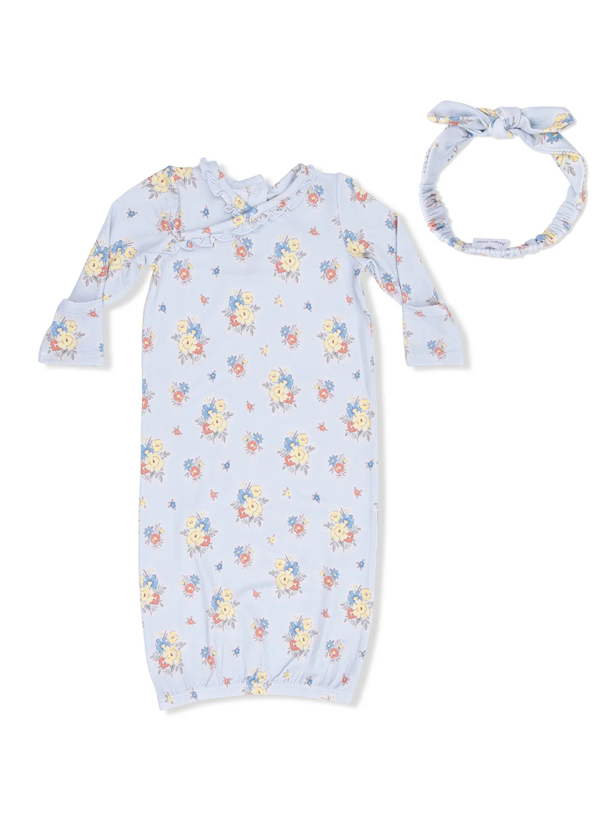 Kimono Gown & Knot Headband, Country Stitch Floral