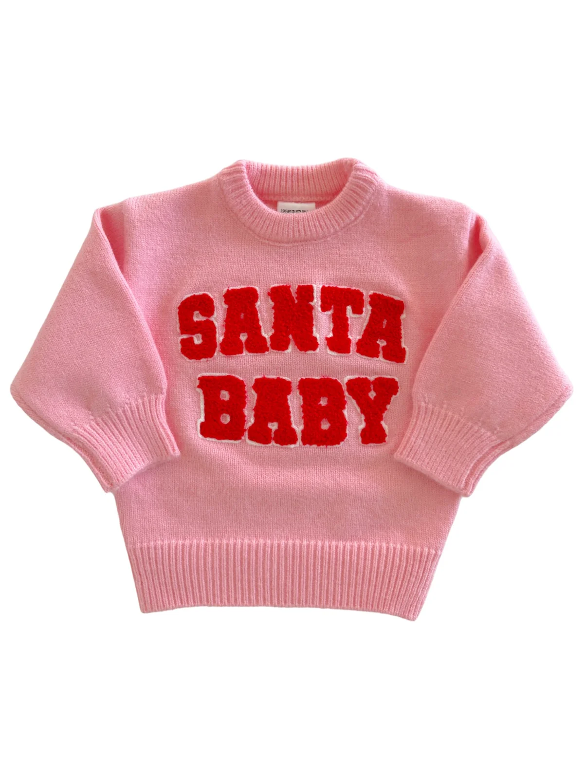 Knit Sweater, Santa Baby Pink - Image 2