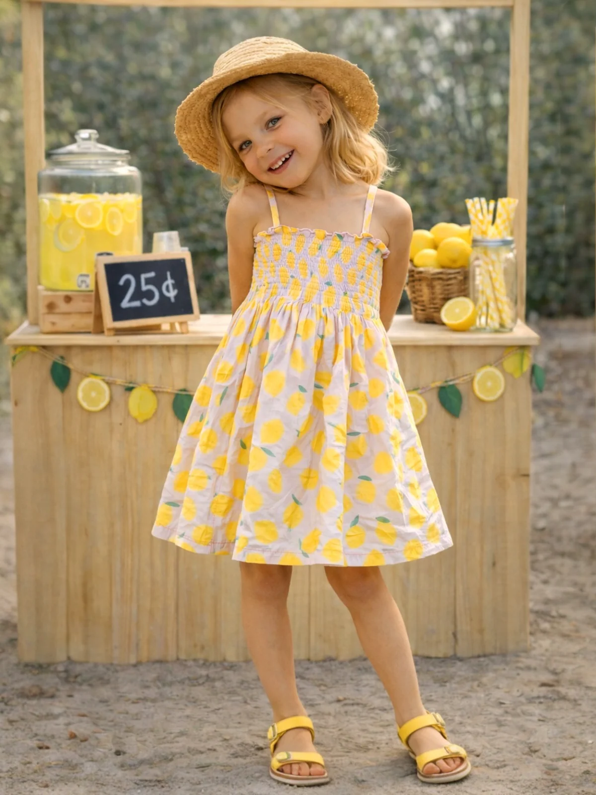 Lemon Sorbet / Muslin Smocked Tube Dress - Image 3