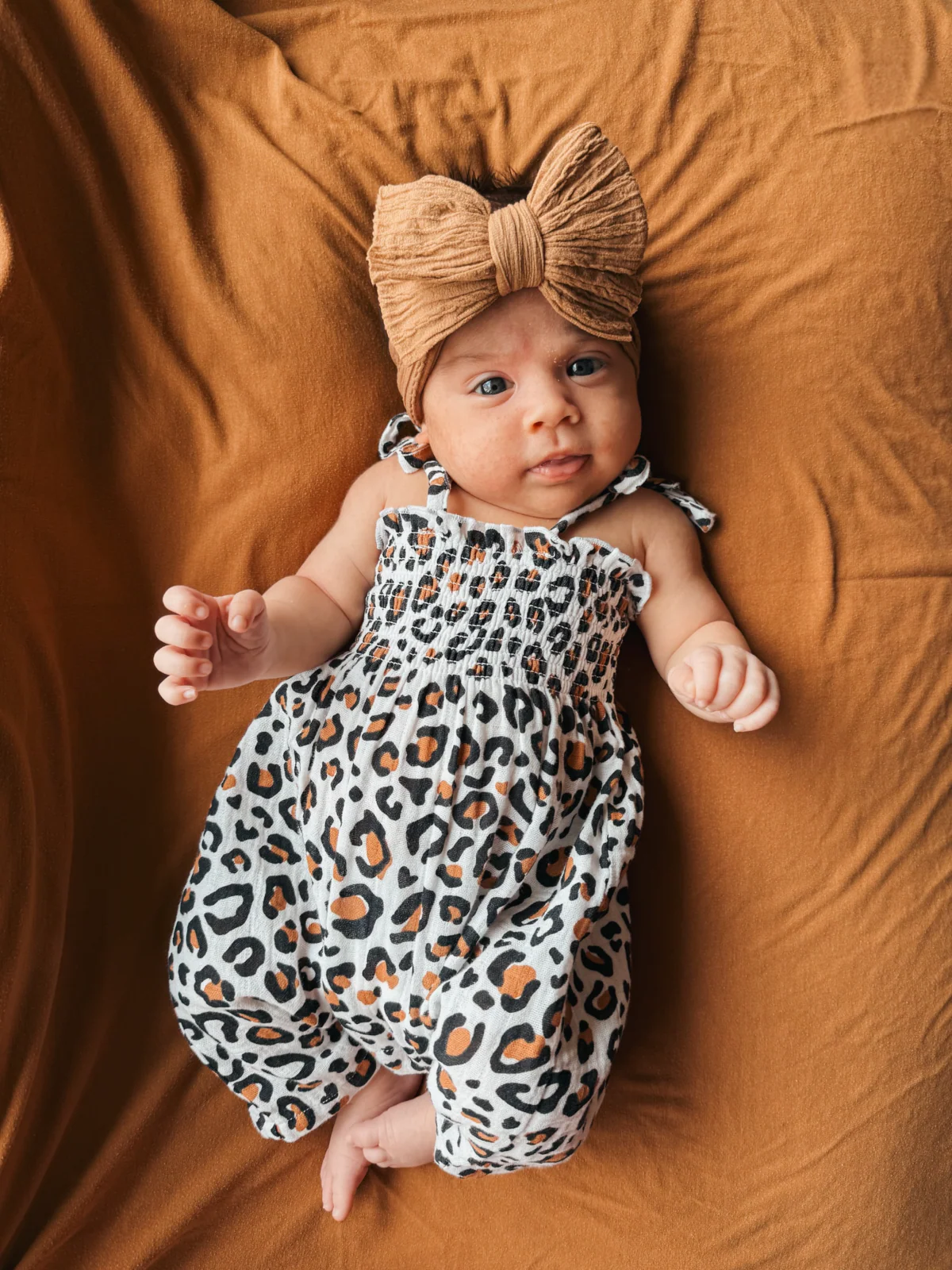 Leopard / Muslin Smocked Jumpsuit
