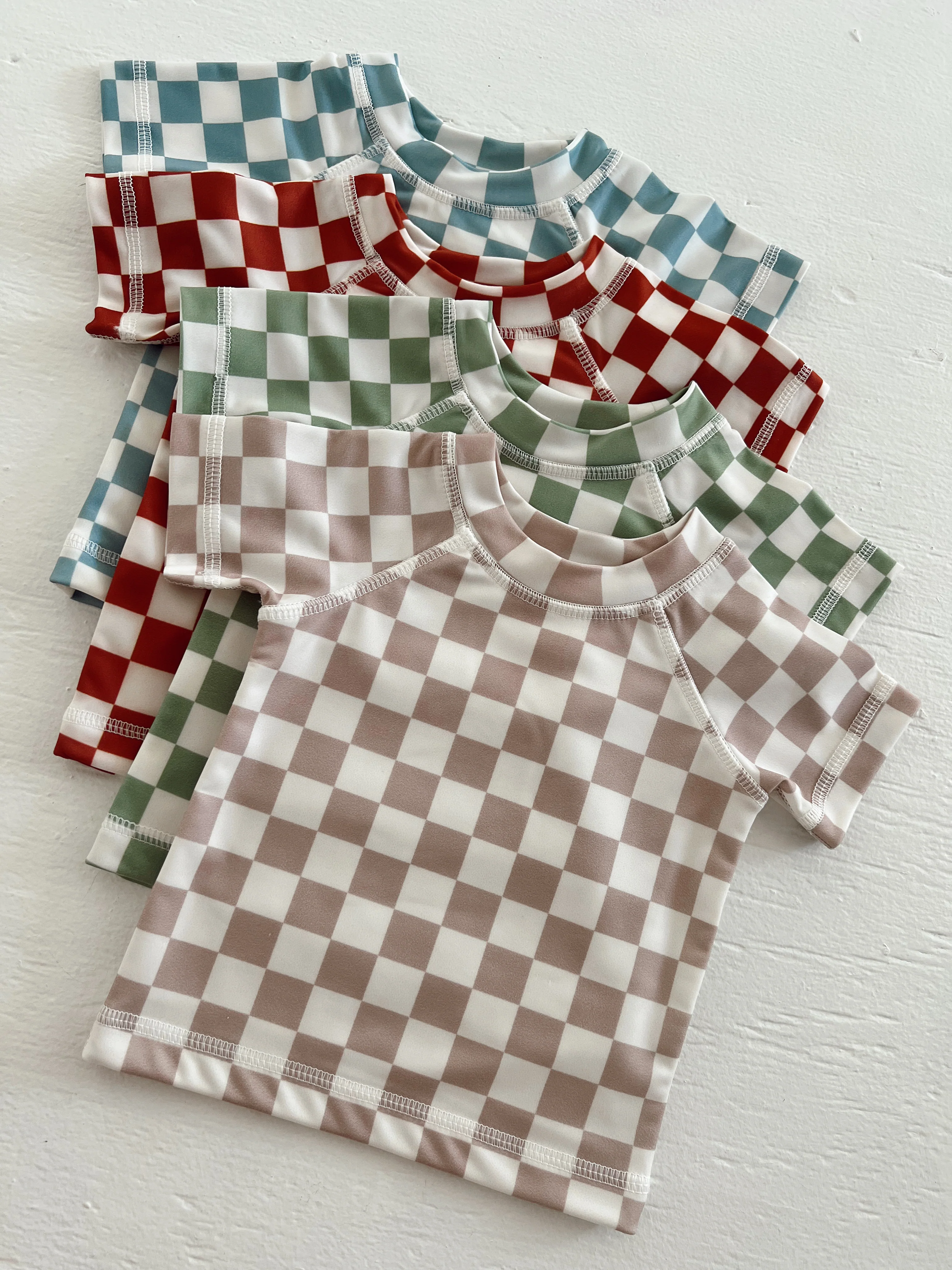 Lime Checkerboard / Cabana Rashguard / UPF 50+ - Image 3